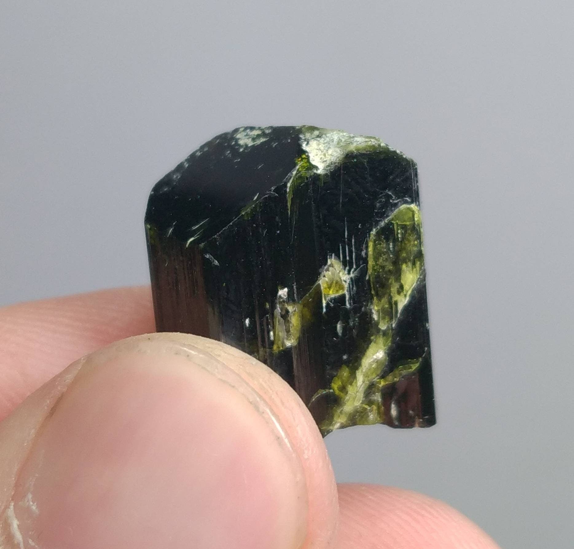 ARSAA GEMS AND MINERALSNatural clear aesthetic 5.2 gram Beautiful perfectly terminated etched pleochroic epidote crystal - Premium  from ARSAA GEMS AND MINERALS - Just $25.00! Shop now at ARSAA GEMS AND MINERALS