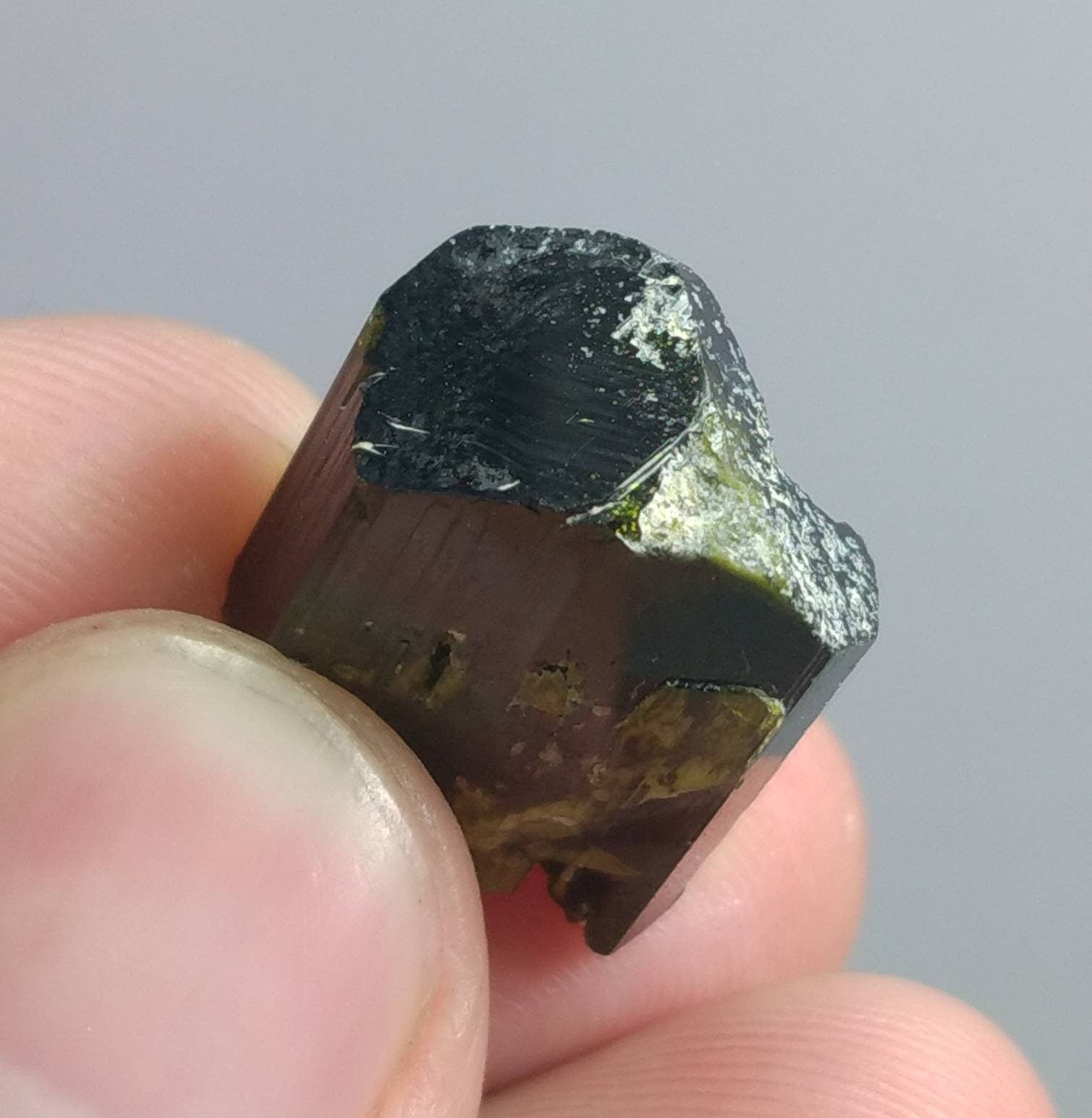 ARSAA GEMS AND MINERALSNatural clear aesthetic 5.2 gram Beautiful perfectly terminated etched pleochroic epidote crystal - Premium  from ARSAA GEMS AND MINERALS - Just $25.00! Shop now at ARSAA GEMS AND MINERALS