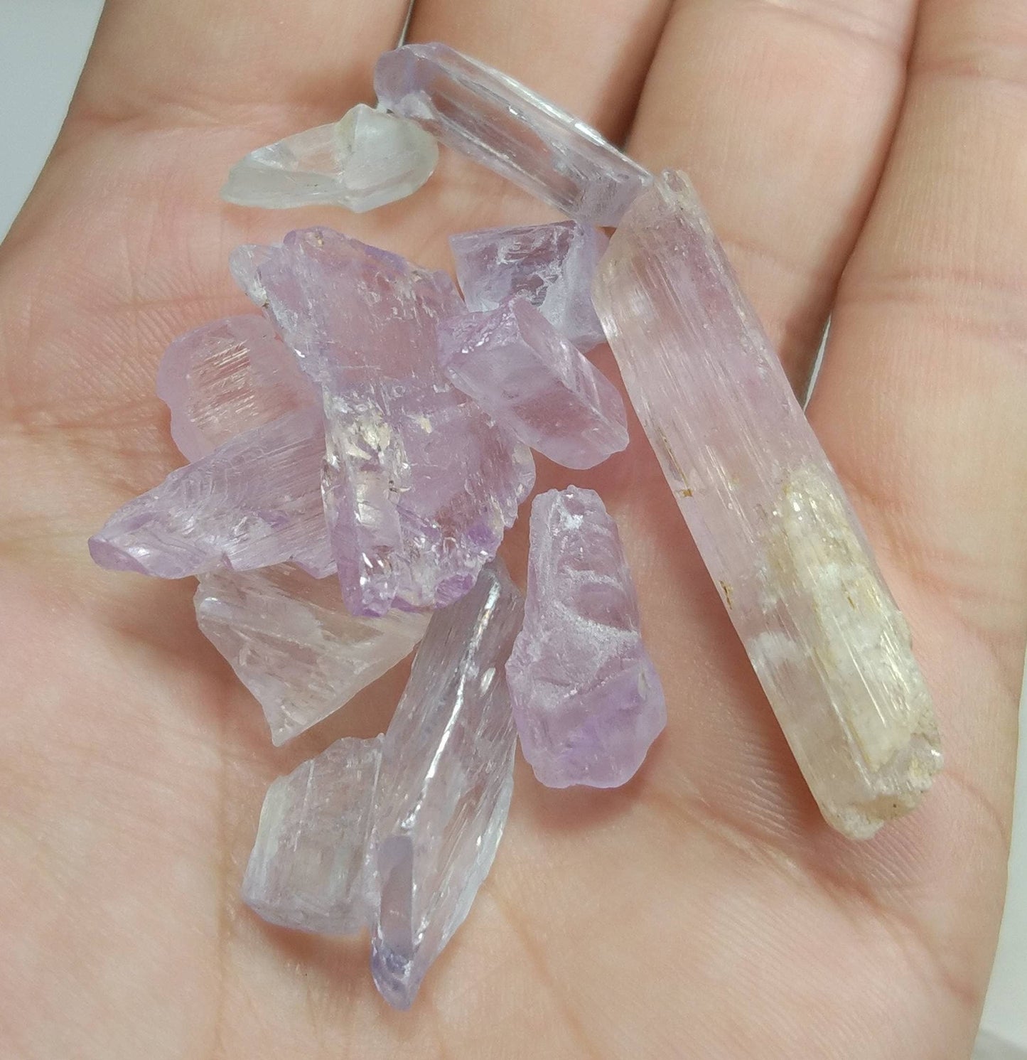 ARSAA GEMS AND MINERALSNatural fine quality beautiful 107.3 grams true multicolor clear small lot of kunzite crystals - Premium  from ARSAA GEMS AND MINERALS - Just $65.00! Shop now at ARSAA GEMS AND MINERALS