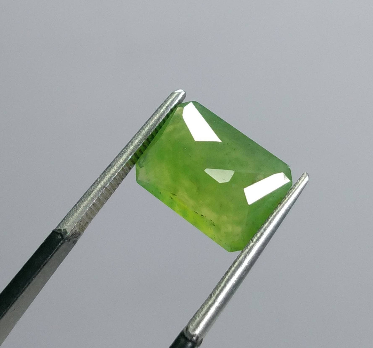 ARSAA GEMS AND MINERALSNatural fine quality beautiful 3.5 carats green radiant cut shape Faceted hydrograssular garnet gem - Premium  from ARSAA GEMS AND MINERALS - Just $11.00! Shop now at ARSAA GEMS AND MINERALS