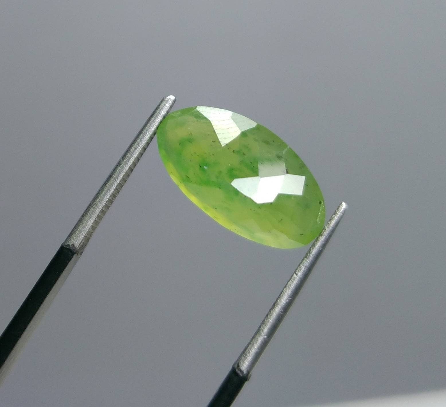 ARSAA GEMS AND MINERALSNatural fine quality beautiful 5.5 carats green oval cut shape Faceted hydrograssular garnet gem - Premium  from ARSAA GEMS AND MINERALS - Just $16.00! Shop now at ARSAA GEMS AND MINERALS