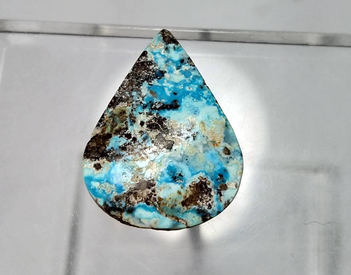 ARSAA GEMS AND MINERALSNatural good quality 26 carats beautiful pear shape turquoise cabochon - Premium  from ARSAA GEMS AND MINERALS - Just $20.00! Shop now at ARSAA GEMS AND MINERALS