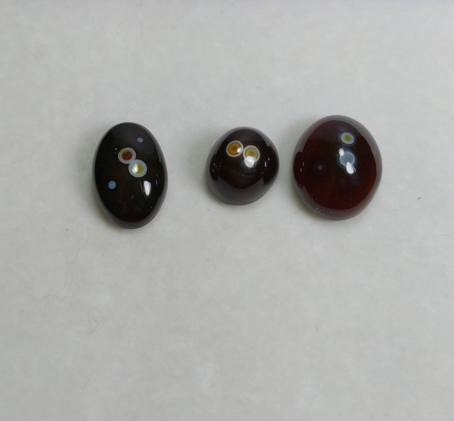ARSAA GEMS AND MINERALSNatural good quality beautiful 18 carats oval shapes small lot of banded eye fine agate cabochons - Premium  from ARSAA GEMS AND MINERALS - Just $30.00! Shop now at ARSAA GEMS AND MINERALS