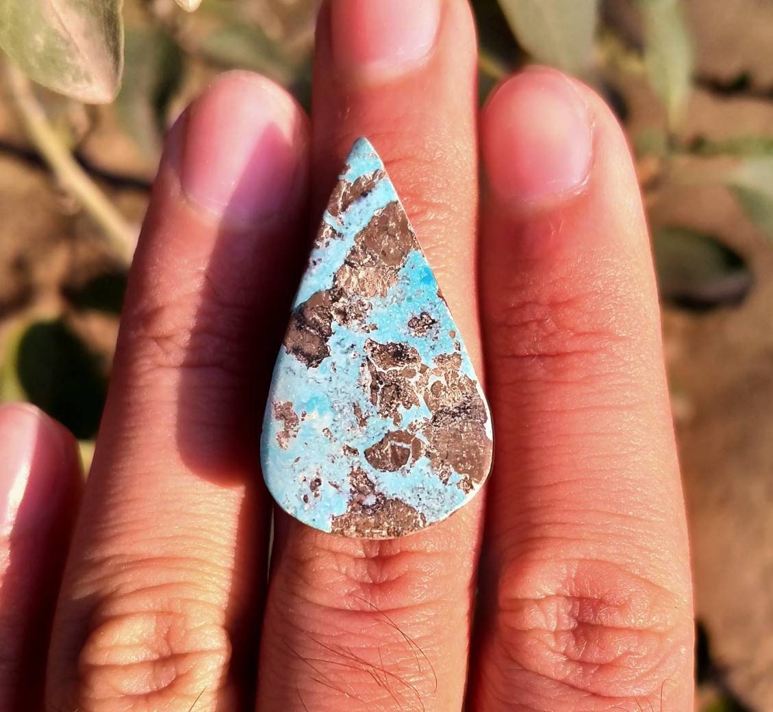 ARSAA GEMS AND MINERALSNatural good quality beautiful pear shape turquoise cabochon - Premium  from ARSAA GEMS AND MINERALS - Just $12.00! Shop now at ARSAA GEMS AND MINERALS