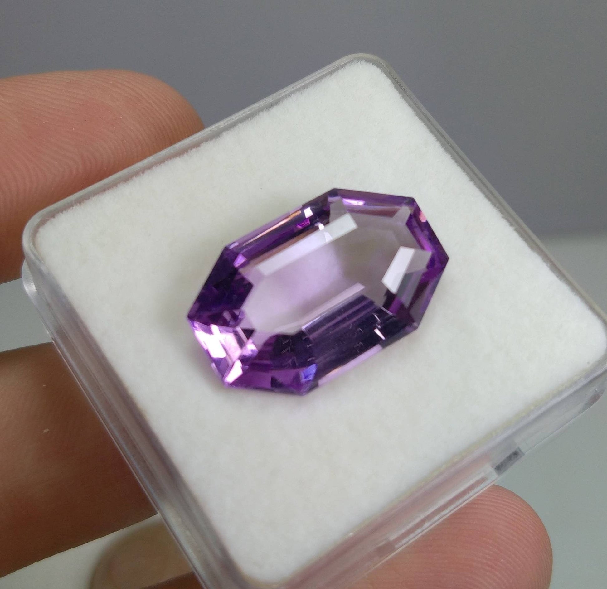 ARSAA GEMS AND MINERALSNatural top quality beautiful 14 carats great purple color faceted emerald cut shape amethyst gem - Premium  from ARSAA GEMS AND MINERALS - Just $40.00! Shop now at ARSAA GEMS AND MINERALS