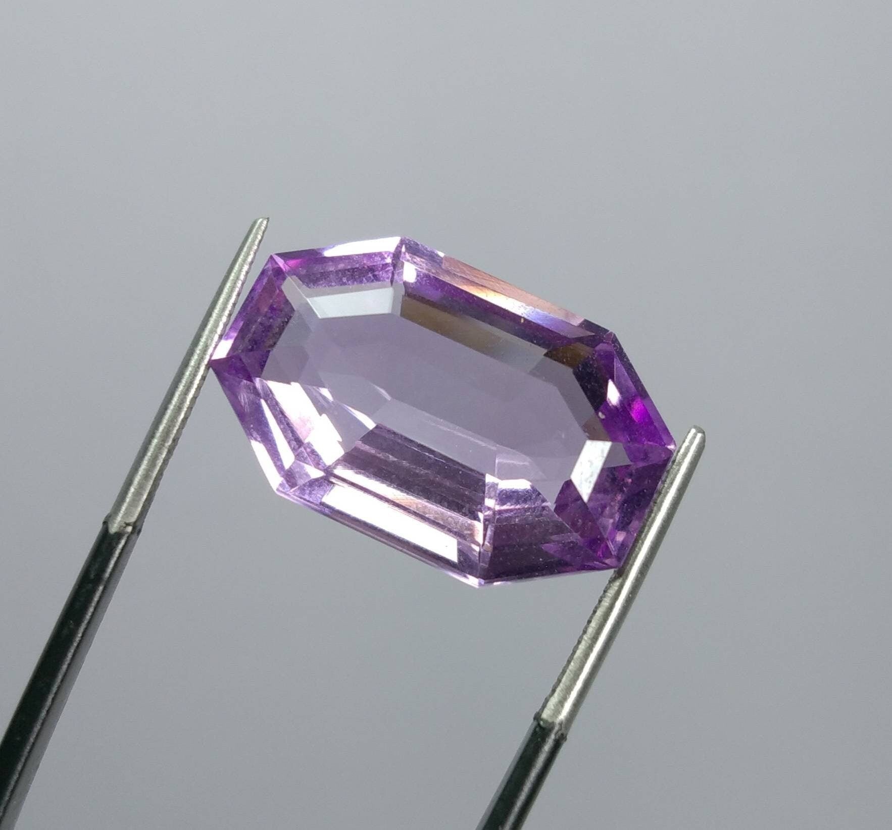 ARSAA GEMS AND MINERALSNatural top quality beautiful 14 carats great purple color faceted emerald cut shape amethyst gem - Premium  from ARSAA GEMS AND MINERALS - Just $40.00! Shop now at ARSAA GEMS AND MINERALS