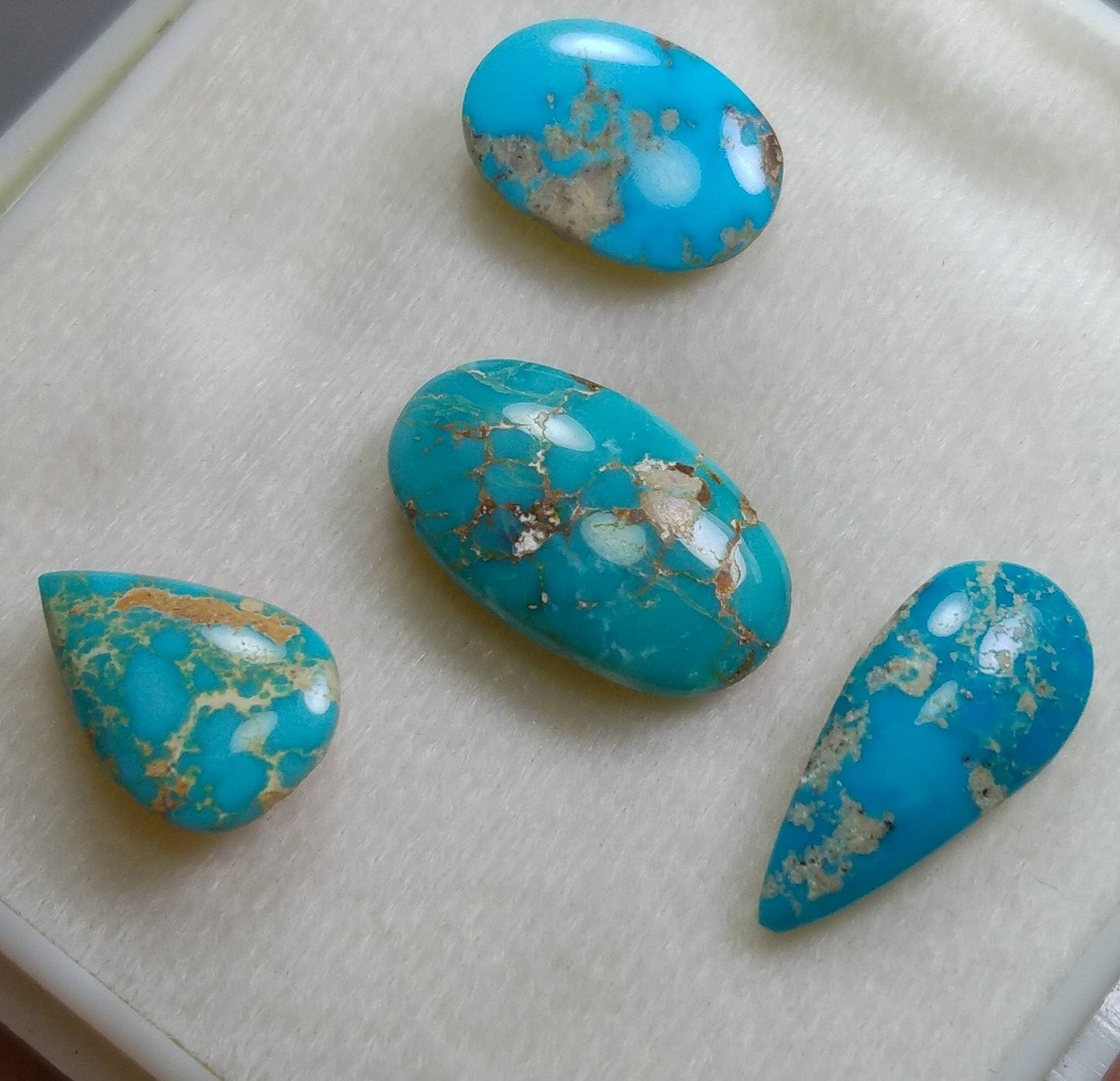 ARSAA GEMS AND MINERALSNatural top quality beautiful 18 carats untreated unheated small lot of turquoise Cabochons - Premium  from ARSAA GEMS AND MINERALS - Just $36.00! Shop now at ARSAA GEMS AND MINERALS