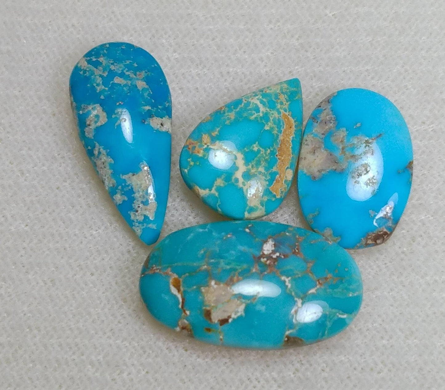 ARSAA GEMS AND MINERALSNatural top quality beautiful 18 carats untreated unheated small lot of turquoise Cabochons - Premium  from ARSAA GEMS AND MINERALS - Just $36.00! Shop now at ARSAA GEMS AND MINERALS