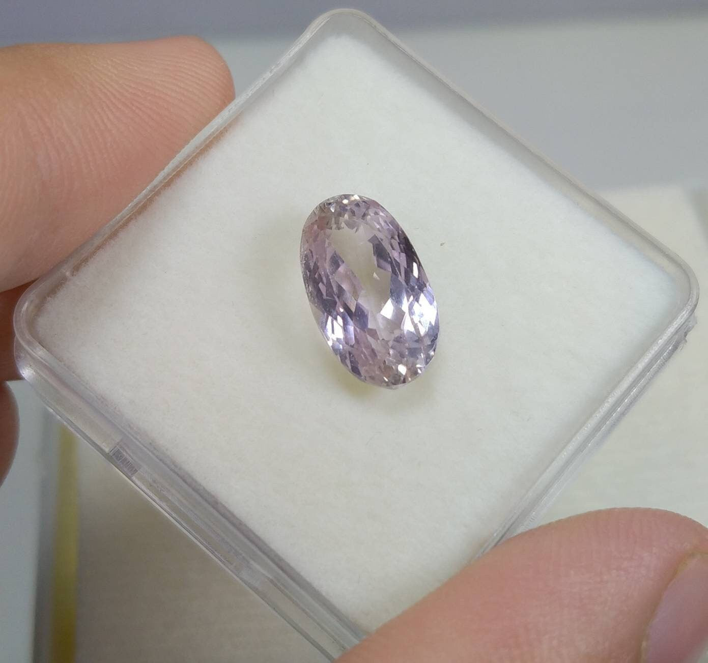 ARSAA GEMS AND MINERALSNatural top quality beautiful 7 carat VV clarity faceted oval shape kunzite gem - Premium  from ARSAA GEMS AND MINERALS - Just $30.00! Shop now at ARSAA GEMS AND MINERALS