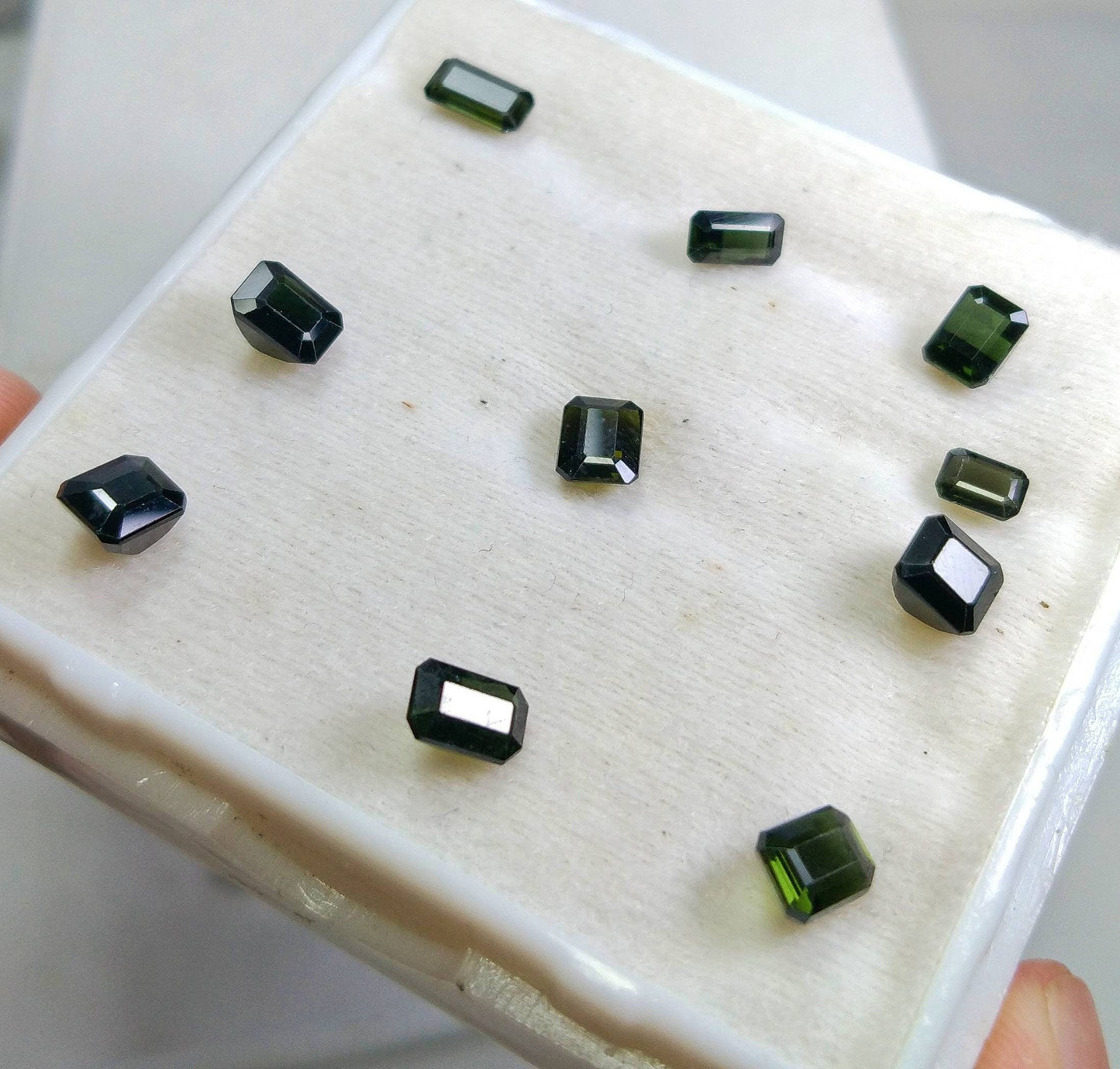 ARSAA GEMS AND MINERALSNatural top quality beautiful 7.5 carats small lot of dark blue and green color faceted radiant shapes tourmaline gems - Premium  from ARSAA GEMS AND MINERALS - Just $35.00! Shop now at ARSAA GEMS AND MINERALS