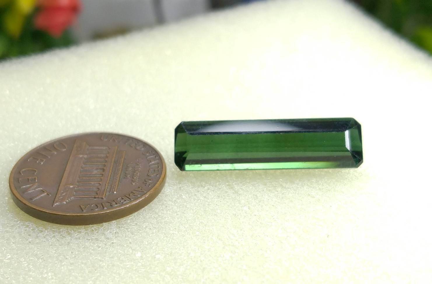 ARSAA GEMS AND MINERALSNatural top quality beautiful 9 carats rectangular shape faceted green tourmaline gem - Premium  from ARSAA GEMS AND MINERALS - Just $90.00! Shop now at ARSAA GEMS AND MINERALS