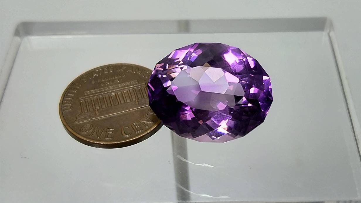 ARSAA GEMS AND MINERALSNatural top quality faceted beautiful 21 carat antique oval shape amythest gem - Premium  from ARSAA GEMS AND MINERALS - Just $55.00! Shop now at ARSAA GEMS AND MINERALS