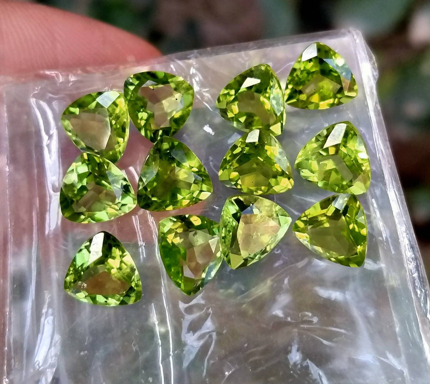 ARSAA GEMS AND MINERALSNatural top quality beautiful faceted trillion shape 22 carats green peridot gems - Premium  from ARSAA GEMS AND MINERALS - Just $150.00! Shop now at ARSAA GEMS AND MINERALS