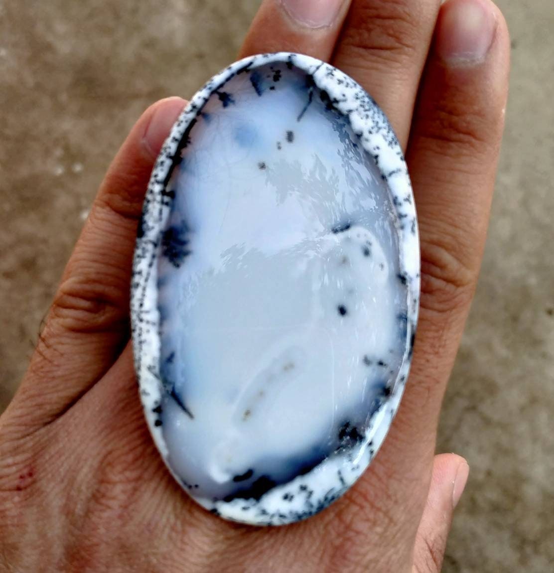 ARSAA GEMS AND MINERALSNatural top quality beautiful huge size 148 carats cabochon of dendritic opal - Premium  from ARSAA GEMS AND MINERALS - Just $15.00! Shop now at ARSAA GEMS AND MINERALS