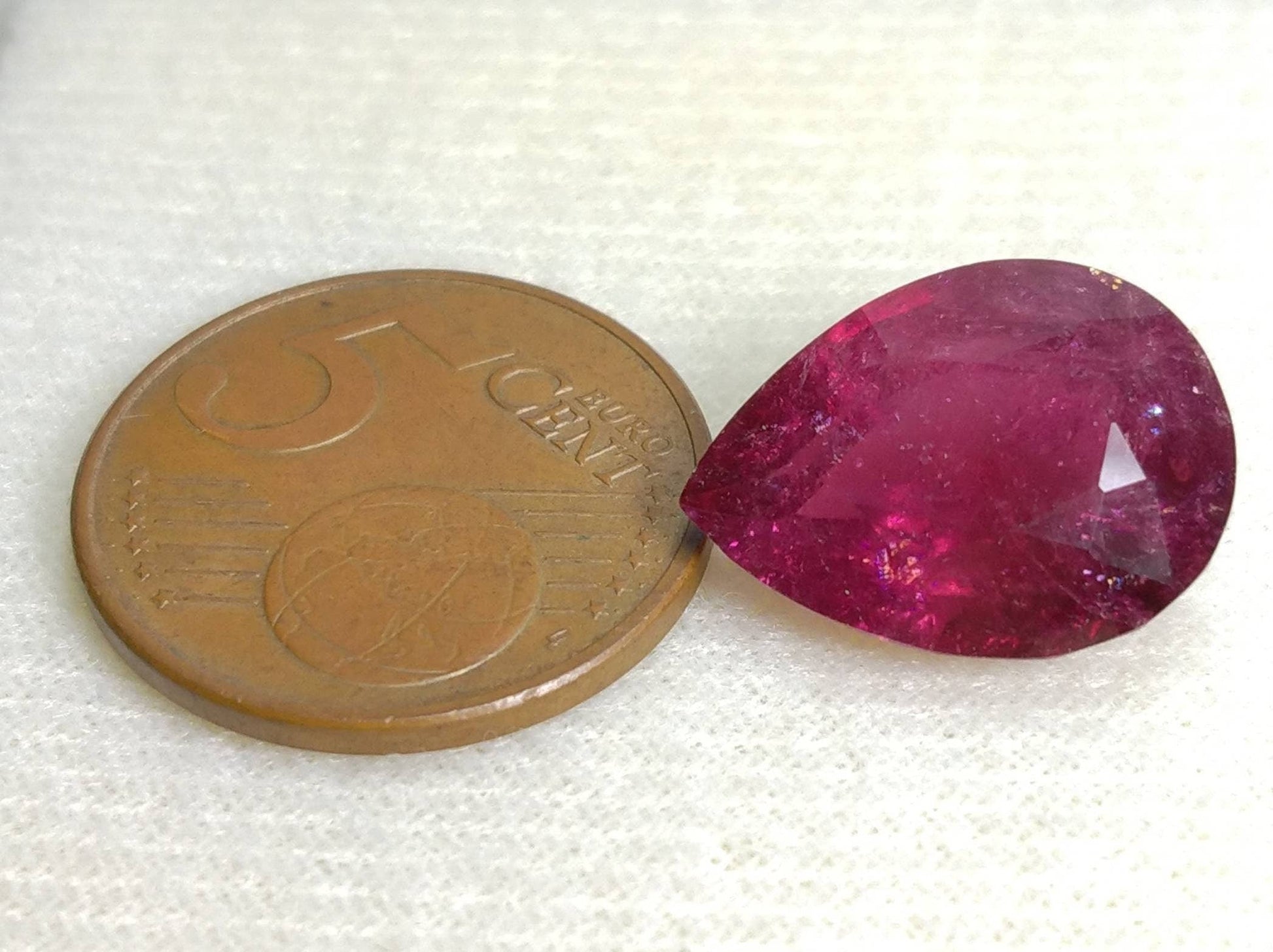 ARSAA GEMS AND MINERALSTop Quality beautiful natural 11 carat faceted pear shape rubellite gem - Premium  from ARSAA GEMS AND MINERALS - Just $110.00! Shop now at ARSAA GEMS AND MINERALS
