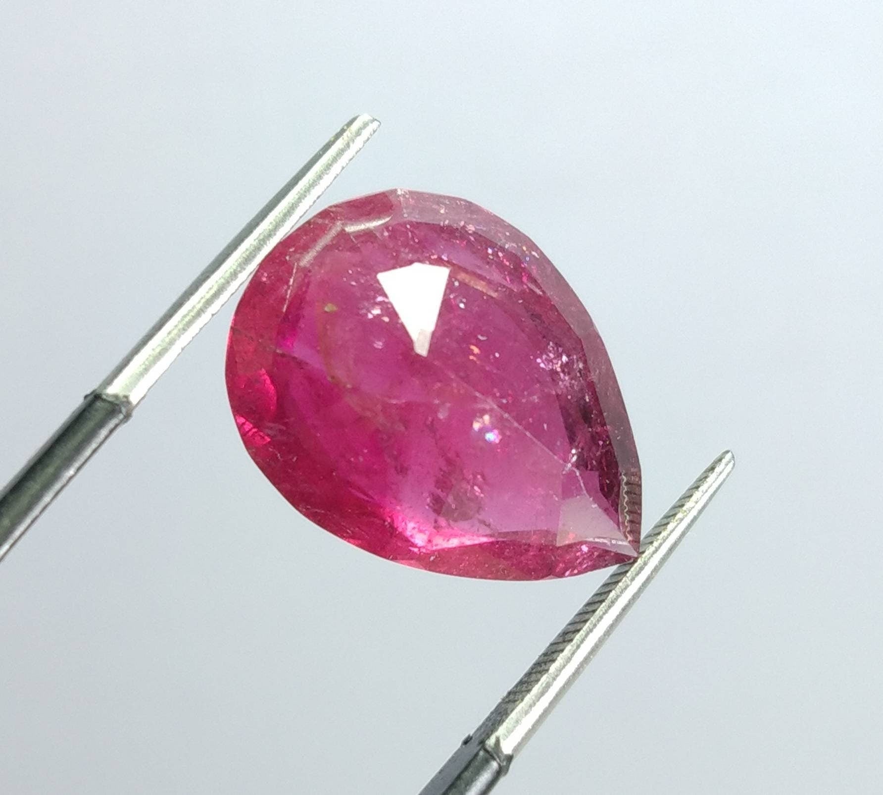 ARSAA GEMS AND MINERALSTop Quality beautiful natural 11 carat faceted pear shape rubellite gem - Premium  from ARSAA GEMS AND MINERALS - Just $110.00! Shop now at ARSAA GEMS AND MINERALS