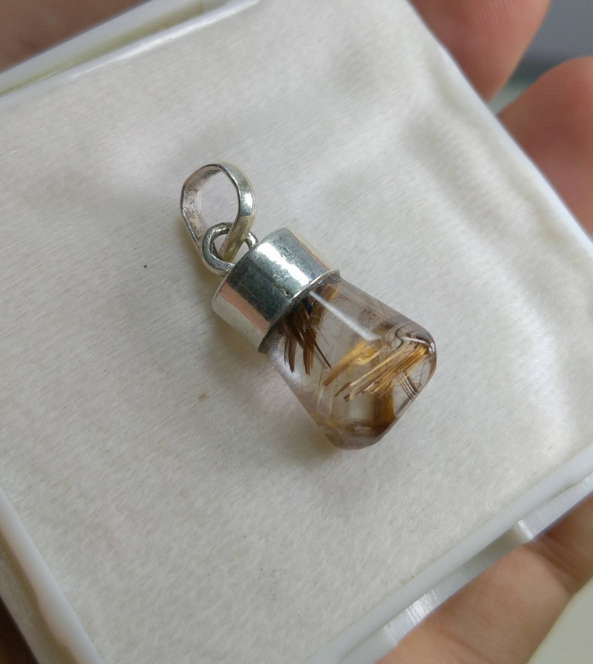 ARSAA GEMS AND MINERALSNatural aesthetic Beautiful silver pendant of rutile included quartz - Premium  from ARSAA GEMS AND MINERALS - Just $15.00! Shop now at ARSAA GEMS AND MINERALS