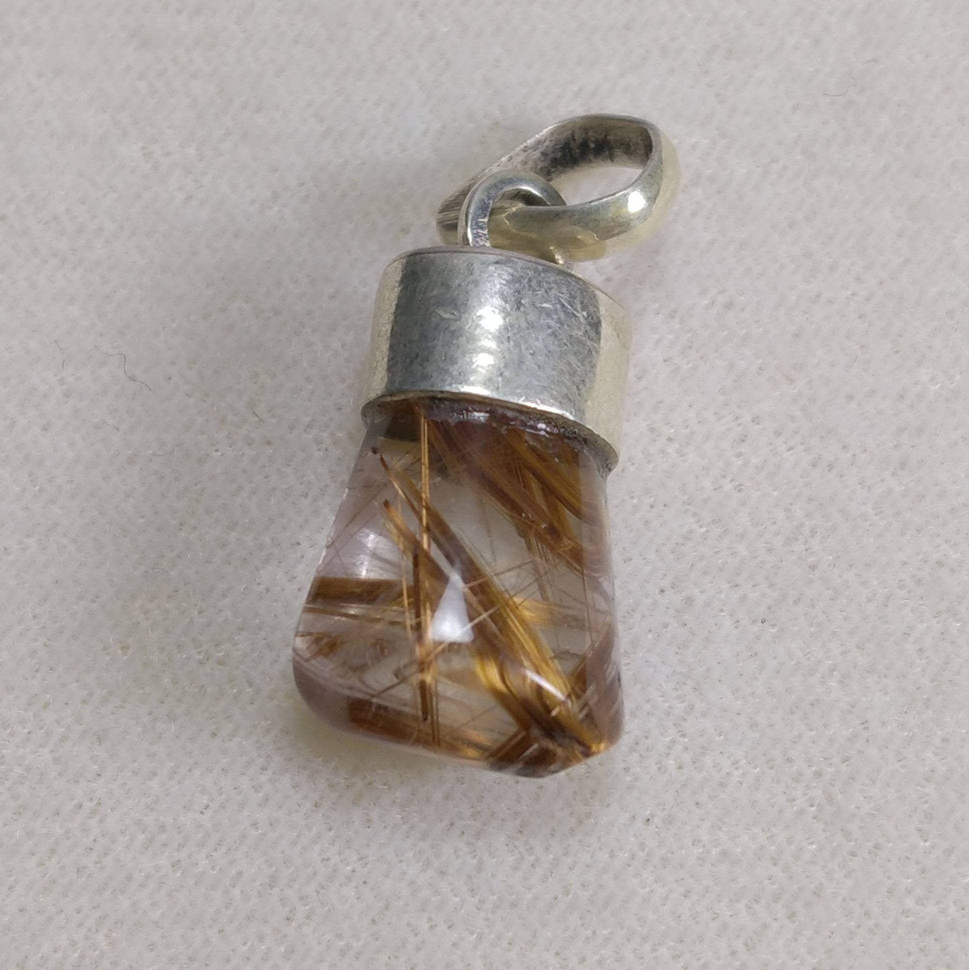 ARSAA GEMS AND MINERALSNatural aesthetic Beautiful silver pendant of rutile included quartz - Premium  from ARSAA GEMS AND MINERALS - Just $15.00! Shop now at ARSAA GEMS AND MINERALS