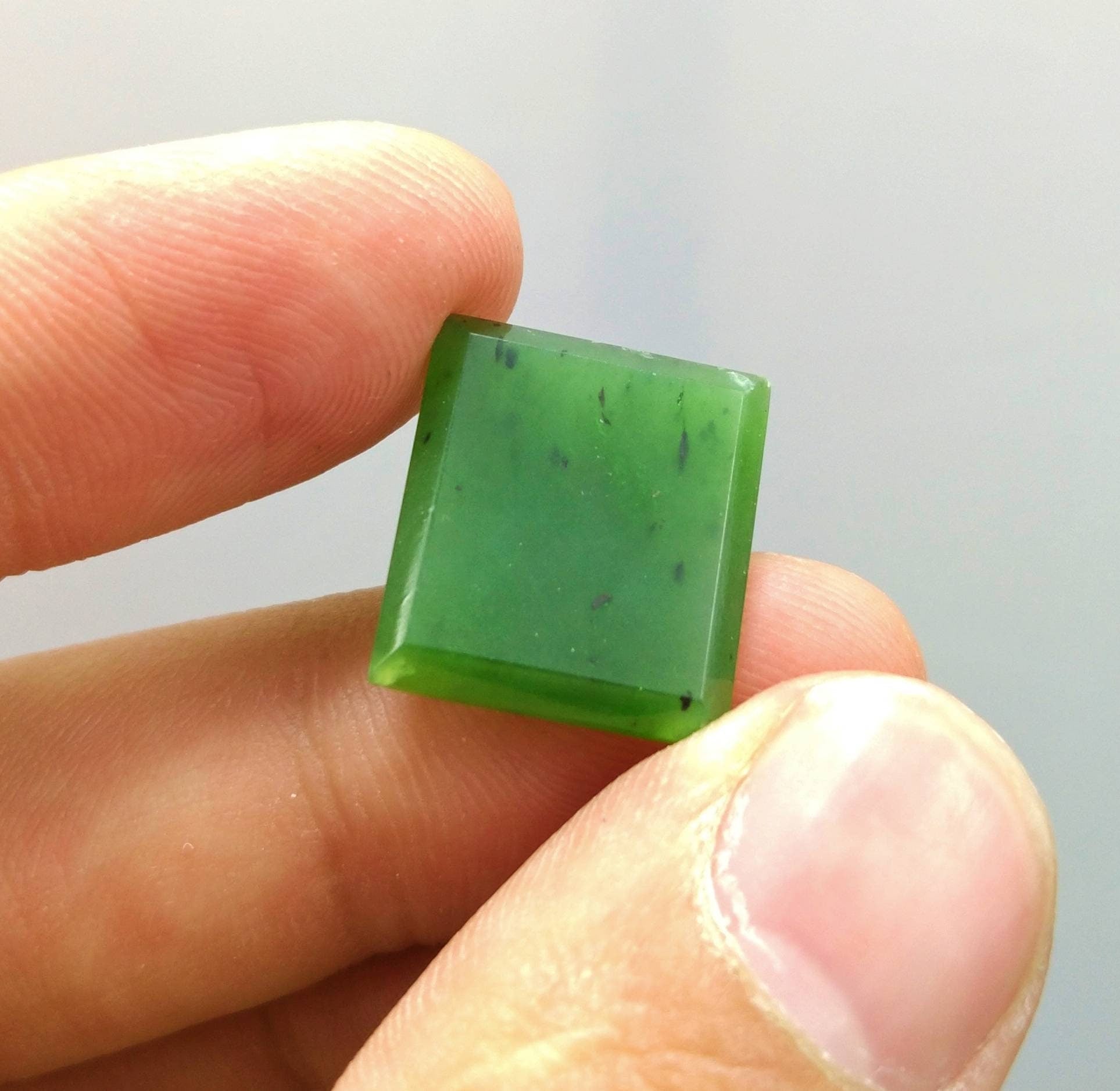 ARSAA GEMS AND MINERALSNatural top quality beautiful 15.5 Carats radiant shape faceted nephrite Jade gem - Premium  from ARSAA GEMS AND MINERALS - Just $25.00! Shop now at ARSAA GEMS AND MINERALS