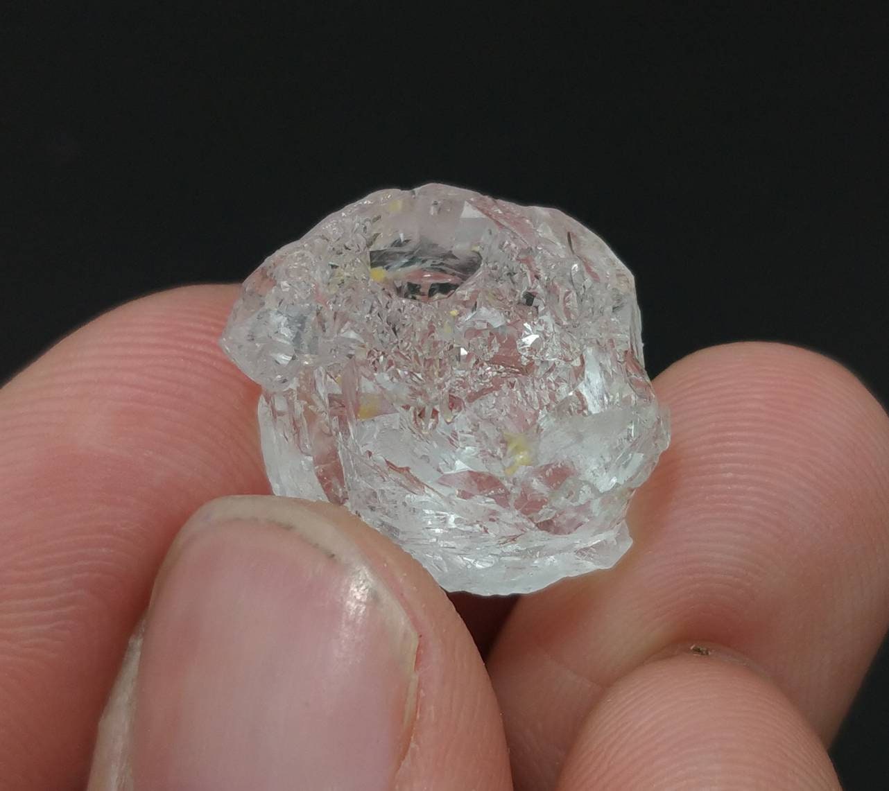 ARSAA GEMS AND MINERALSEtched gemmy clear transparent white Beryl crystal from Skardu GilgitBaltistan Pakistan, weight 4.4 grams - Premium  from ARSAA GEMS AND MINERALS - Just $24.00! Shop now at ARSAA GEMS AND MINERALS