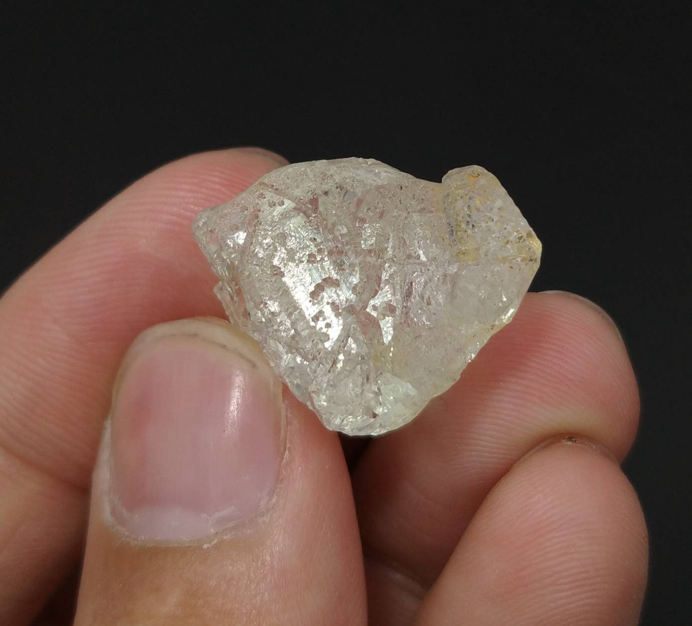 ARSAA GEMS AND MINERALSEtched gemmy clear transparent white Beryl crystal from Skardu GilgitBaltistan Pakistan, weight 6.9 grams - Premium  from ARSAA GEMS AND MINERALS - Just $35.00! Shop now at ARSAA GEMS AND MINERALS