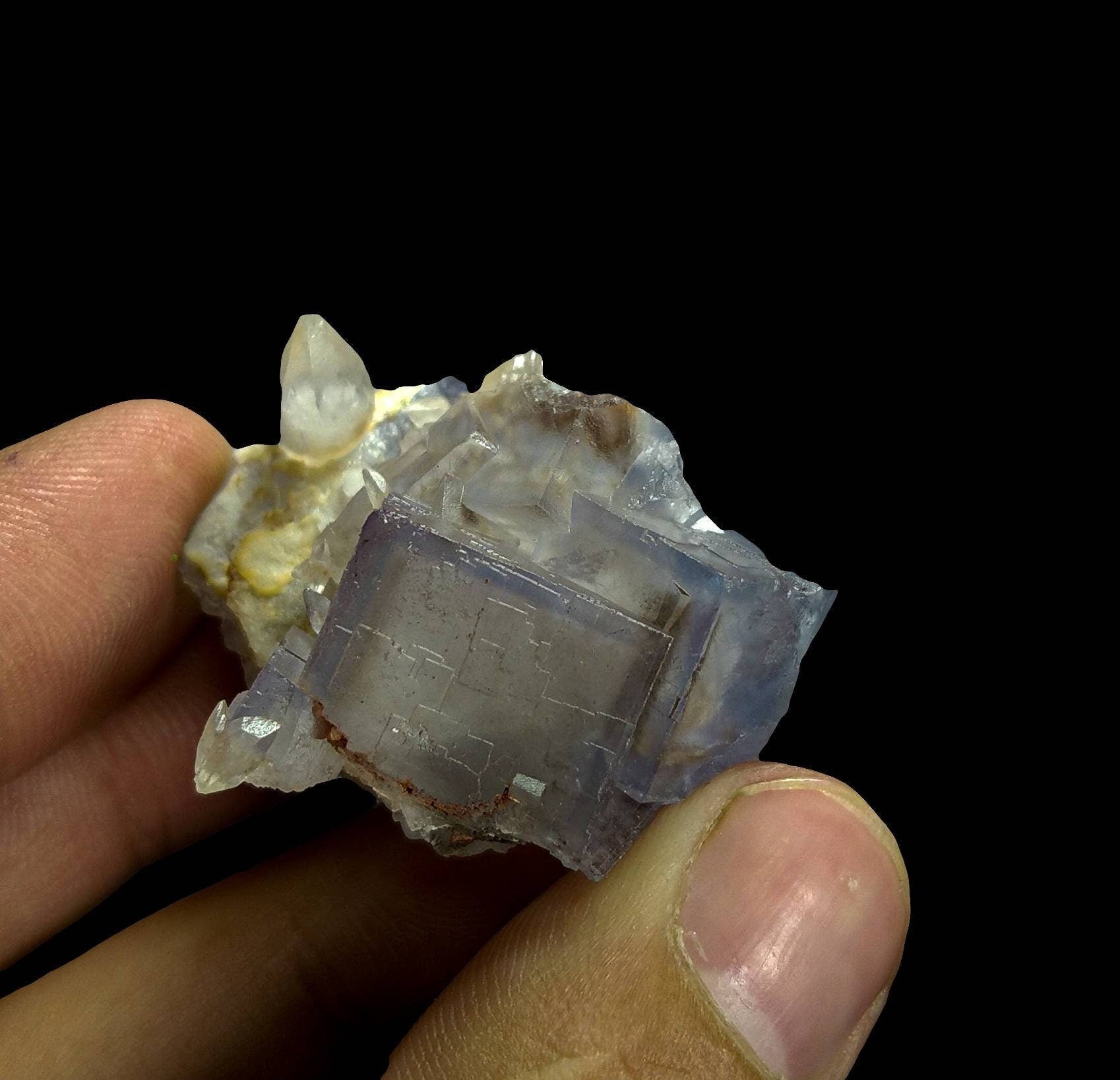 ARSAA GEMS AND MINERALSNatural fine quality aesthetic specimen of perfectly cubic Fluorite with dogtooth calcite - Premium  from ARSAA GEMS AND MINERALS - Just $20.00! Shop now at ARSAA GEMS AND MINERALS