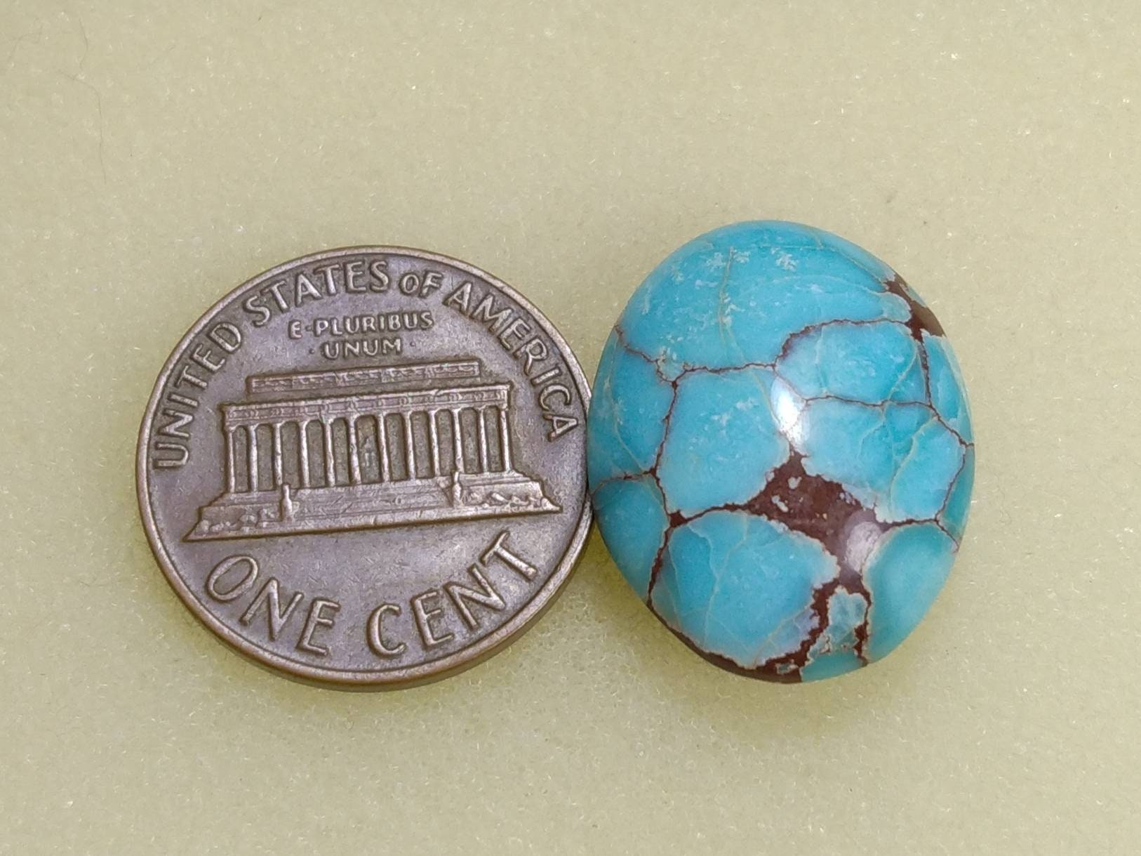 ARSAA GEMS AND MINERALSNatural top quality beautiful 14 carats spider web Egyptian turquoise cabochon - Premium  from ARSAA GEMS AND MINERALS - Just $28.00! Shop now at ARSAA GEMS AND MINERALS