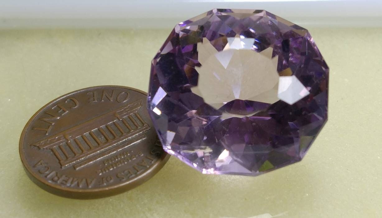 ARSAA GEMS AND MINERALSNatural top quality beautiful 32 carats eyeclartiy clean faceted cushion shape amethyst gem - Premium  from ARSAA GEMS AND MINERALS - Just $48.00! Shop now at ARSAA GEMS AND MINERALS