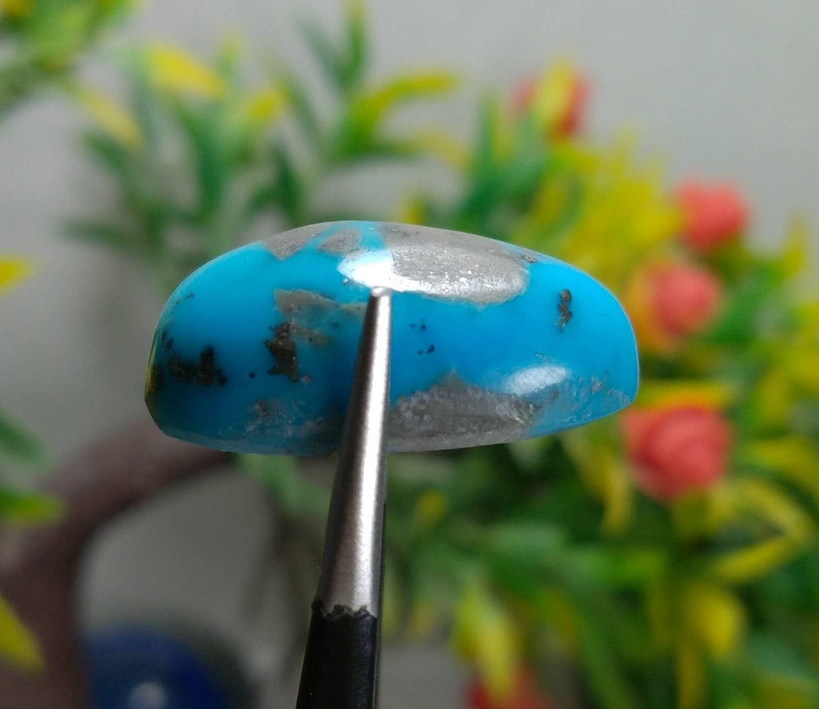 ARSAA GEMS AND MINERALSNatural top quality beautiful 26 carats turquoise with pyrite cabochon - Premium  from ARSAA GEMS AND MINERALS - Just $20.00! Shop now at ARSAA GEMS AND MINERALS