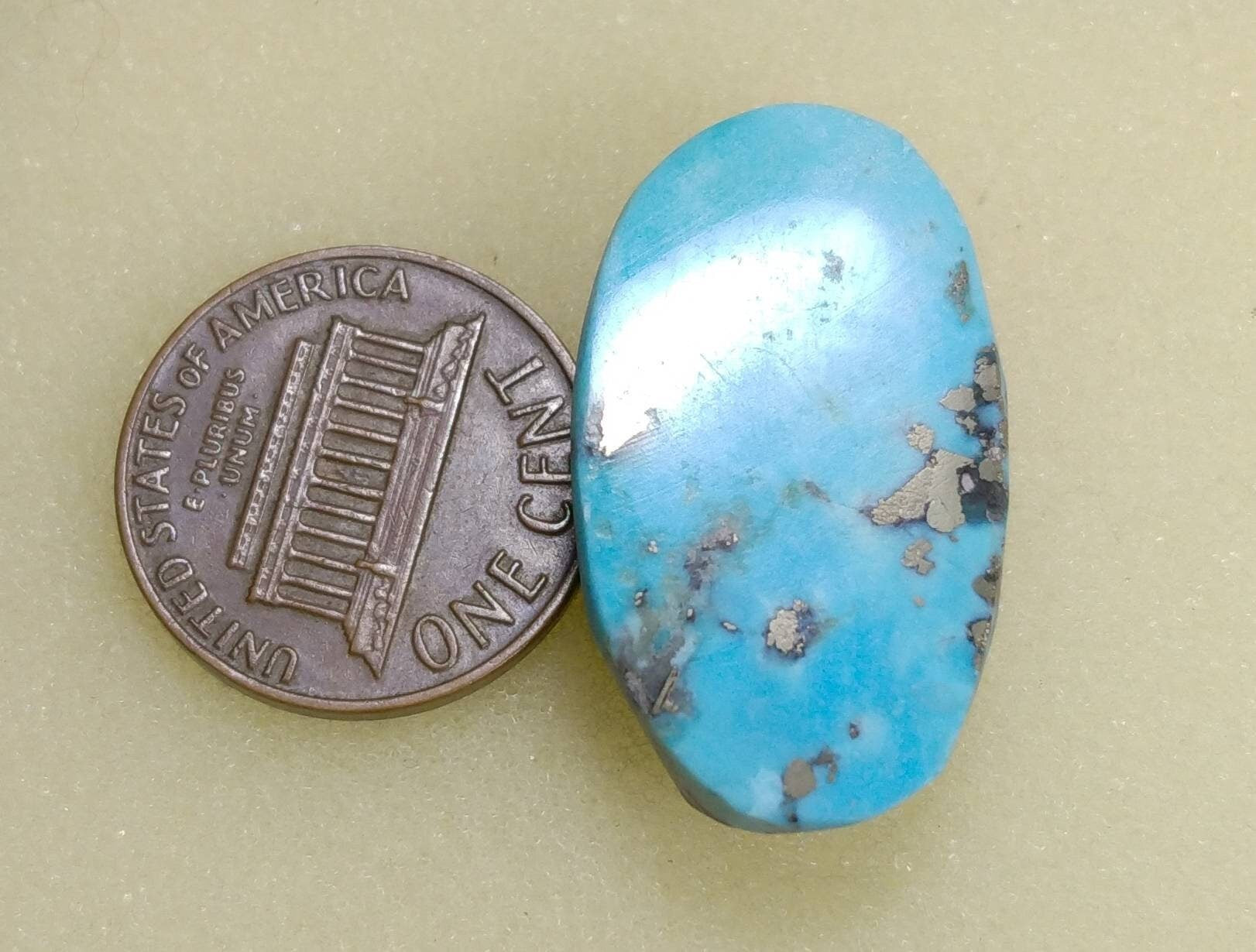 ARSAA GEMS AND MINERALSNatural top quality beautiful 35 carats turquoise with pyrite cabochon - Premium  from ARSAA GEMS AND MINERALS - Just $30.00! Shop now at ARSAA GEMS AND MINERALS