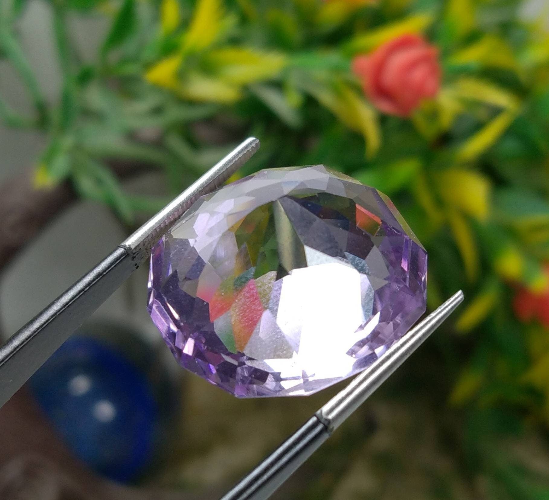 ARSAA GEMS AND MINERALSNatural top quality beautiful 32 carats eyeclartiy clean faceted cushion shape amethyst gem - Premium  from ARSAA GEMS AND MINERALS - Just $48.00! Shop now at ARSAA GEMS AND MINERALS