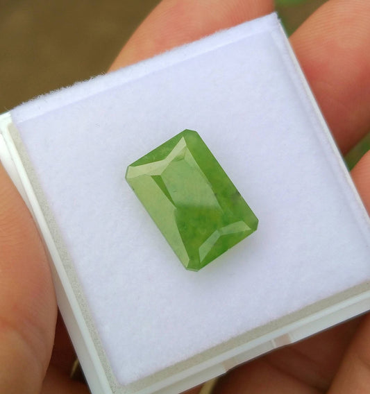ARSAA GEMS AND MINERALSNatural fine quality beautiful 13.5 carats  radiant cut shape green hydrograssular garnet gem - Premium  from ARSAA GEMS AND MINERALS - Just $27.00! Shop now at ARSAA GEMS AND MINERALS