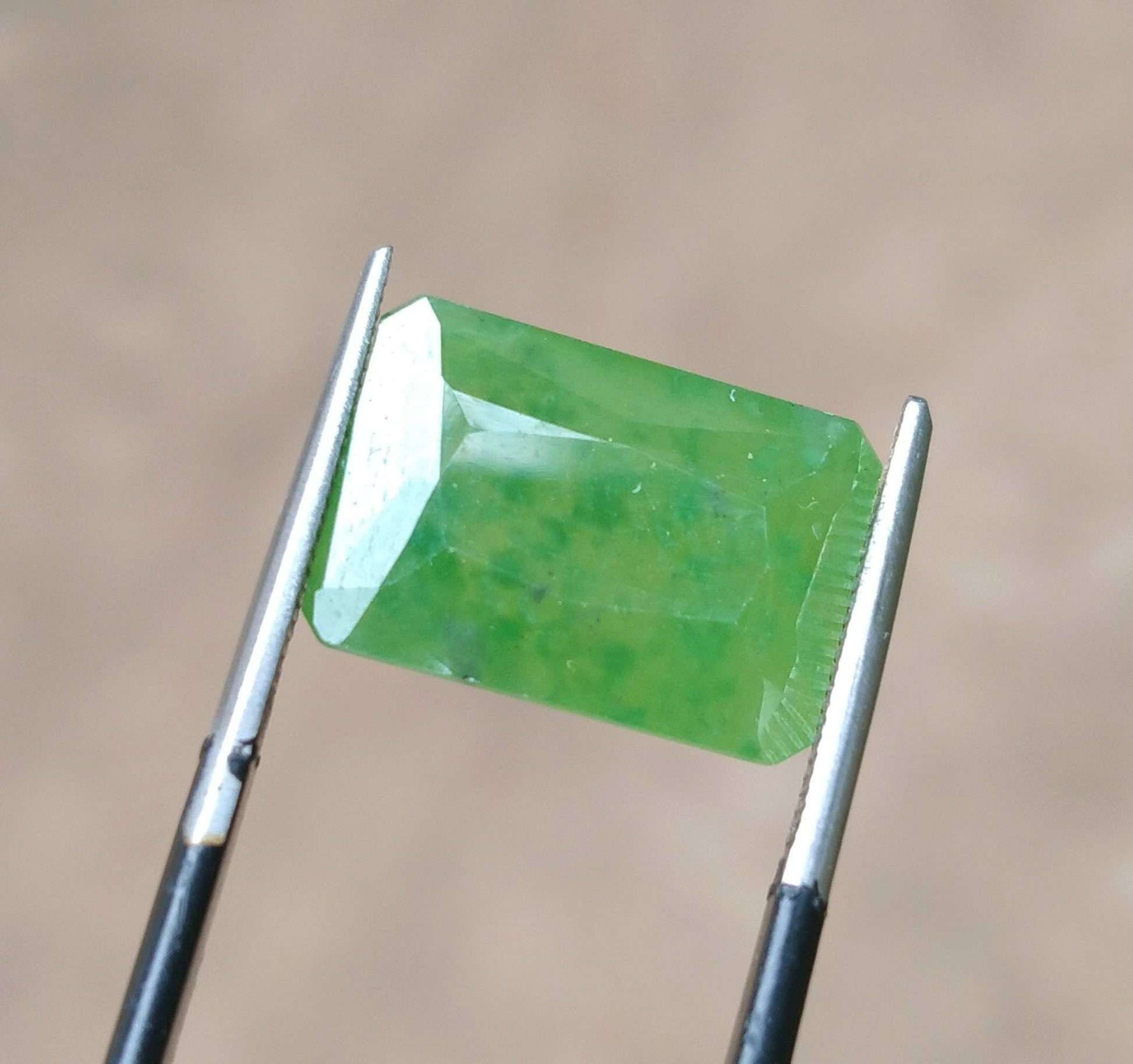 ARSAA GEMS AND MINERALSNatural fine quality beautiful 13.5 carats  radiant cut shape green hydrograssular garnet gem - Premium  from ARSAA GEMS AND MINERALS - Just $27.00! Shop now at ARSAA GEMS AND MINERALS