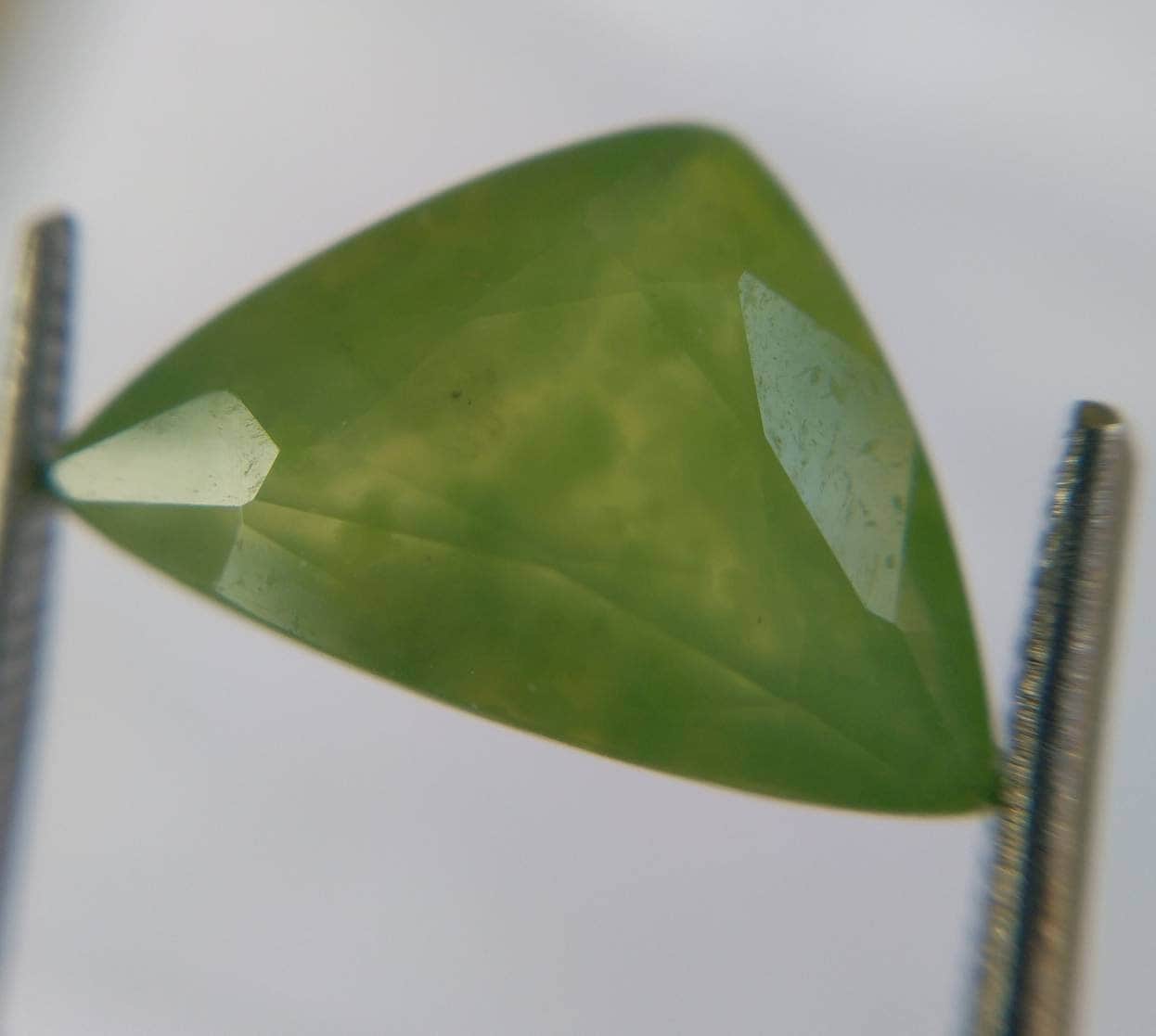 ARSAA GEMS AND MINERALSNatural fine quality beautiful 5 carats triangle cut shape faceted green hydrograssular garnet gem - Premium  from ARSAA GEMS AND MINERALS - Just $10.00! Shop now at ARSAA GEMS AND MINERALS