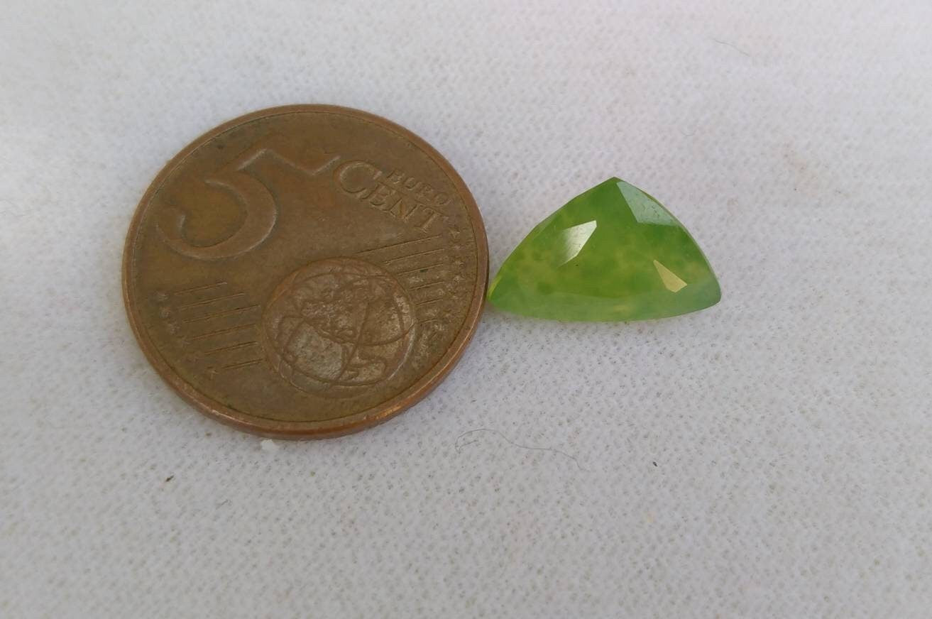 ARSAA GEMS AND MINERALSNatural fine quality beautiful 5 carats triangle cut shape faceted green hydrograssular garnet gem - Premium  from ARSAA GEMS AND MINERALS - Just $10.00! Shop now at ARSAA GEMS AND MINERALS