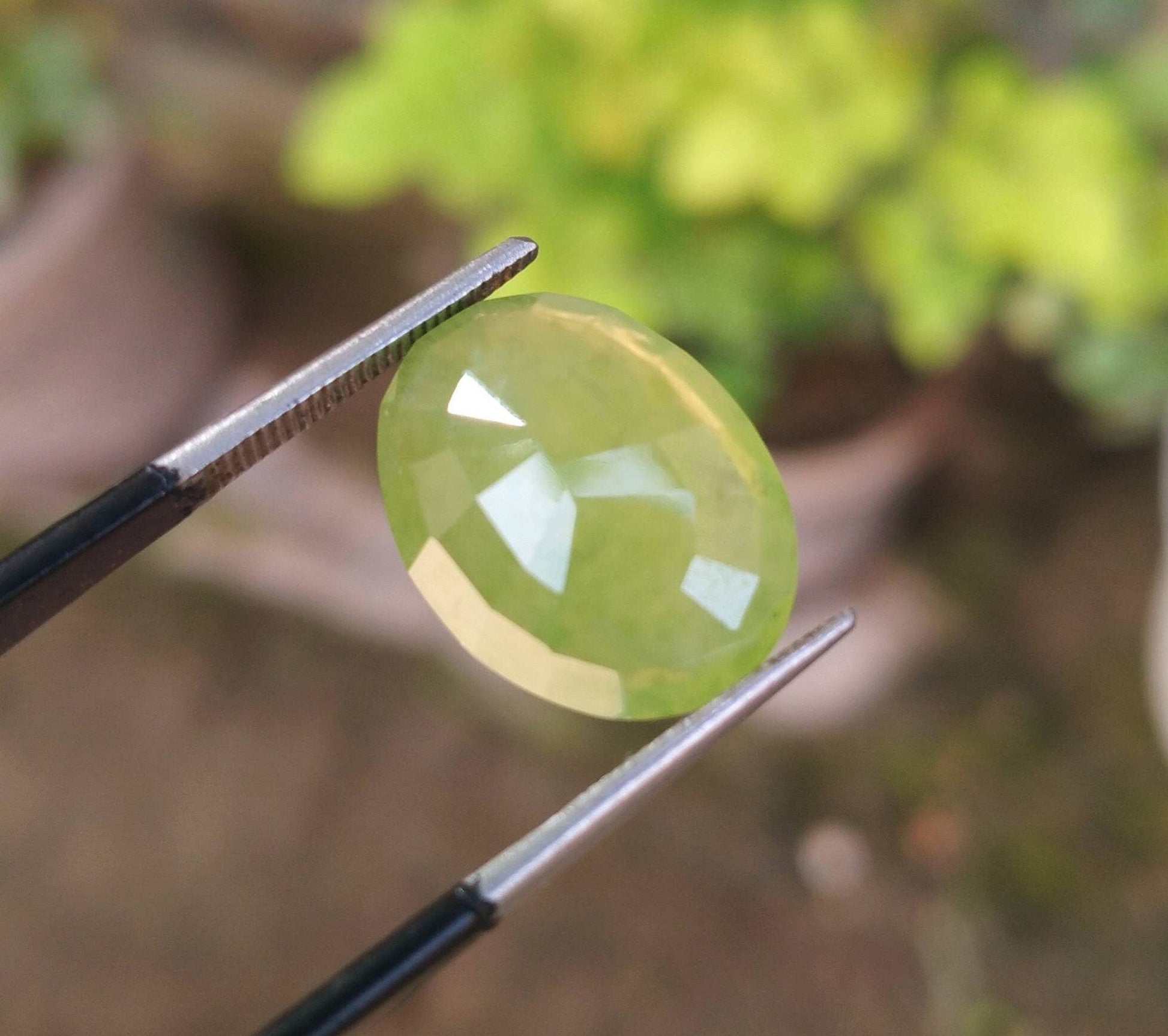 ARSAA GEMS AND MINERALSNatural fine quality beautiful 9.5 carats oval cut shape faceted green hydrograssular garnet gem - Premium  from ARSAA GEMS AND MINERALS - Just $19.00! Shop now at ARSAA GEMS AND MINERALS