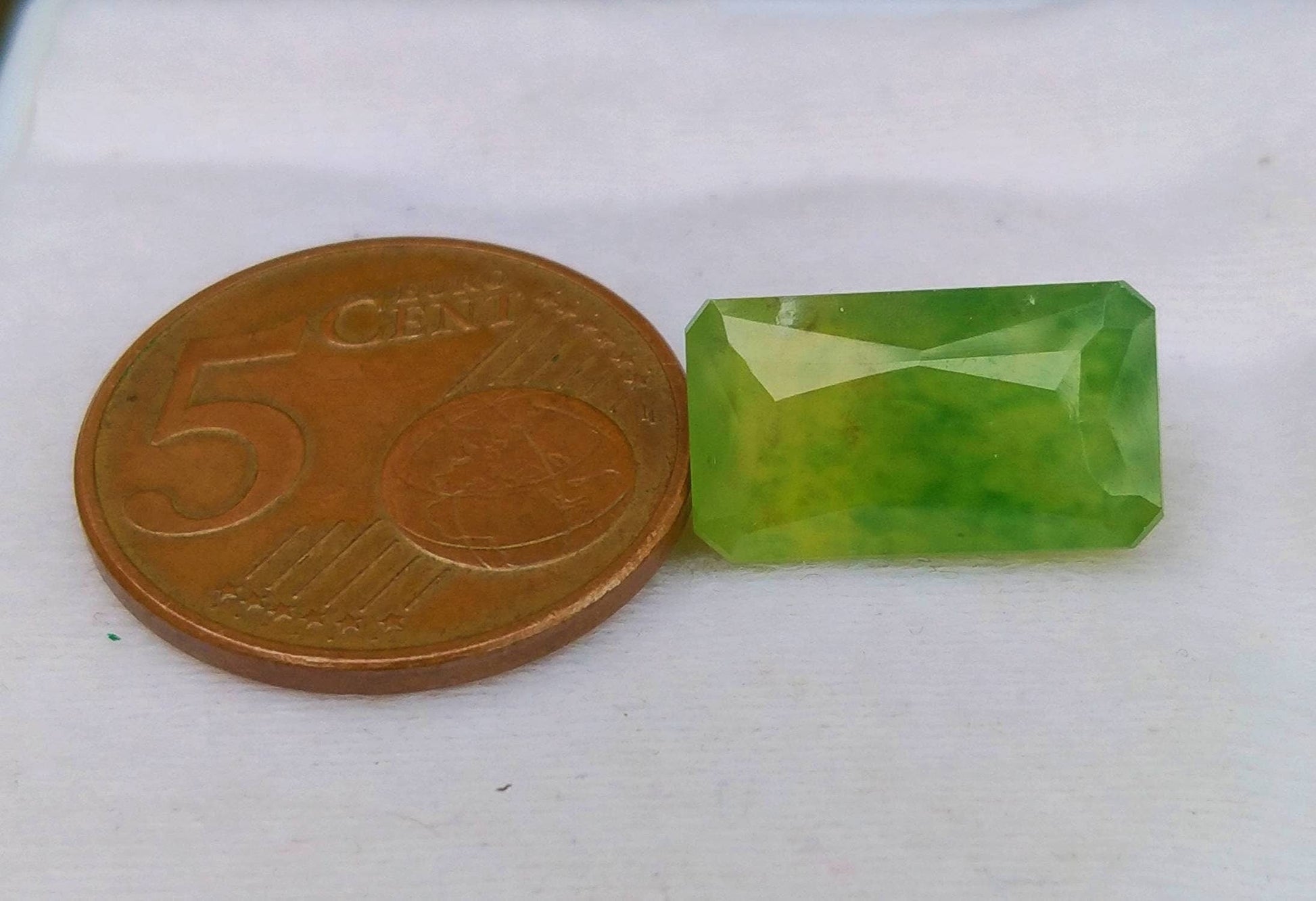 ARSAA GEMS AND MINERALSNatural fine quality beautiful 9.5 carats radiant cut shape green hydrograssular garnet gem - Premium  from ARSAA GEMS AND MINERALS - Just $19.00! Shop now at ARSAA GEMS AND MINERALS