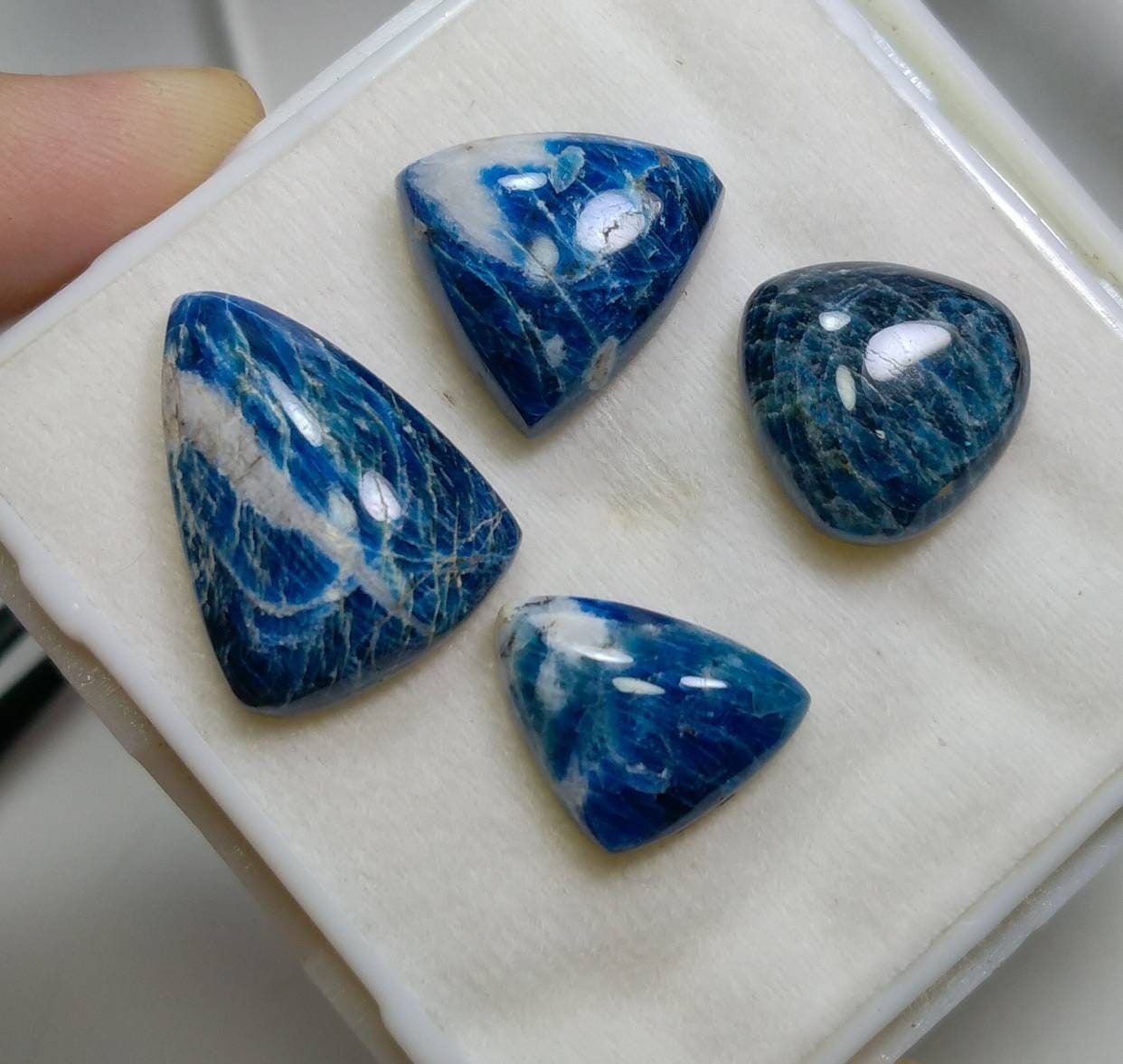 ARSAA GEMS AND MINERALSNatural top quality beautiful 46 carats small lot of UV reactive afghan hauyne var.lazurite cabochons - Premium  from ARSAA GEMS AND MINERALS - Just $45.00! Shop now at ARSAA GEMS AND MINERALS
