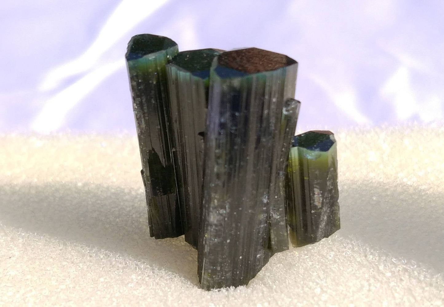 ARSAA GEMS AND MINERALSNatural top quality beautiful 6.8 grams Green caps tourmaline cluster - Premium  from ARSAA GEMS AND MINERALS - Just $60.00! Shop now at ARSAA GEMS AND MINERALS