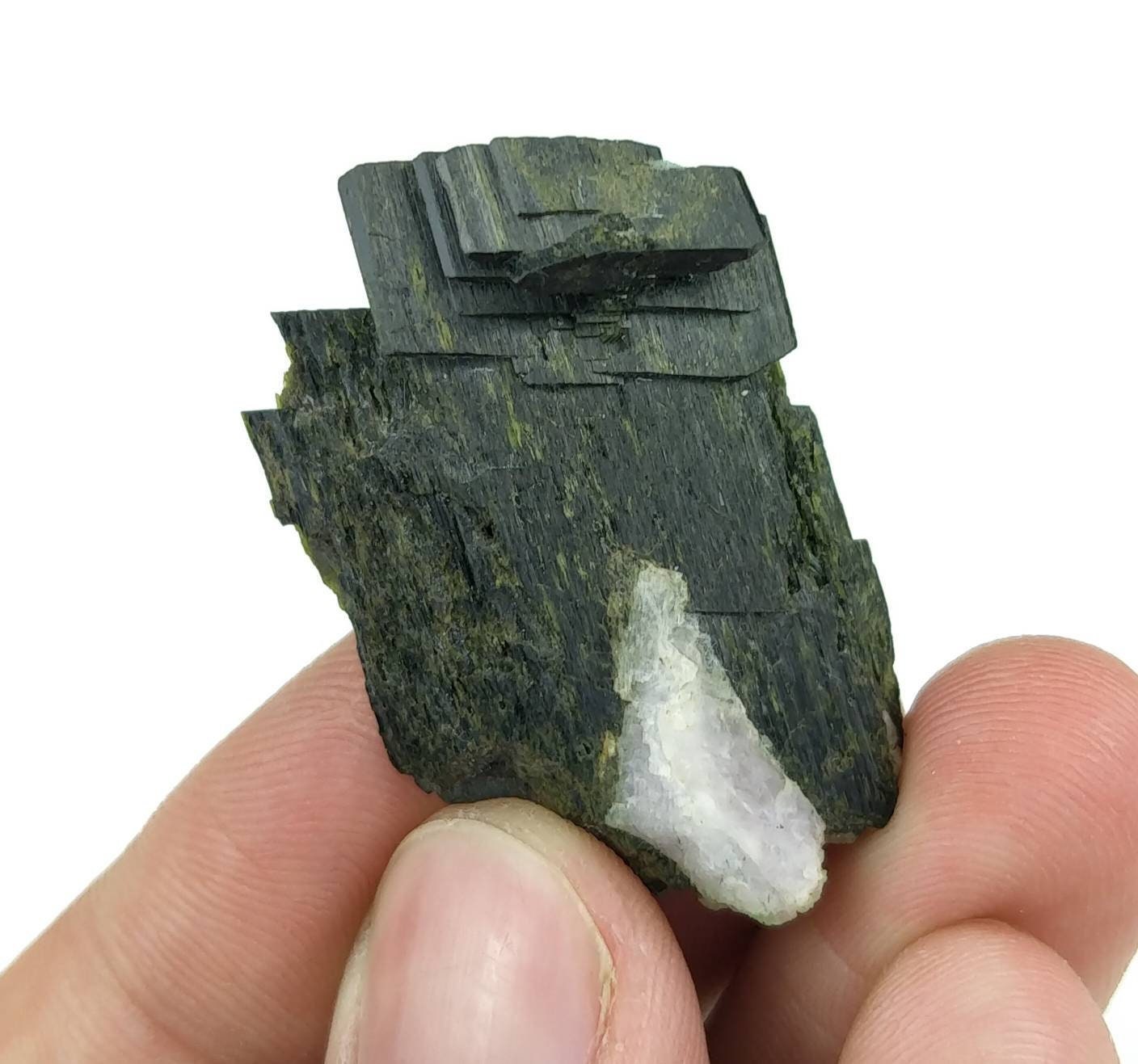 ARSAA GEMS AND MINERALSNatural aesthetic step formation terminated aegirine crystal from Pakistan, weight: 11 grams - Premium  from ARSAA GEMS AND MINERALS - Just $40.00! Shop now at ARSAA GEMS AND MINERALS