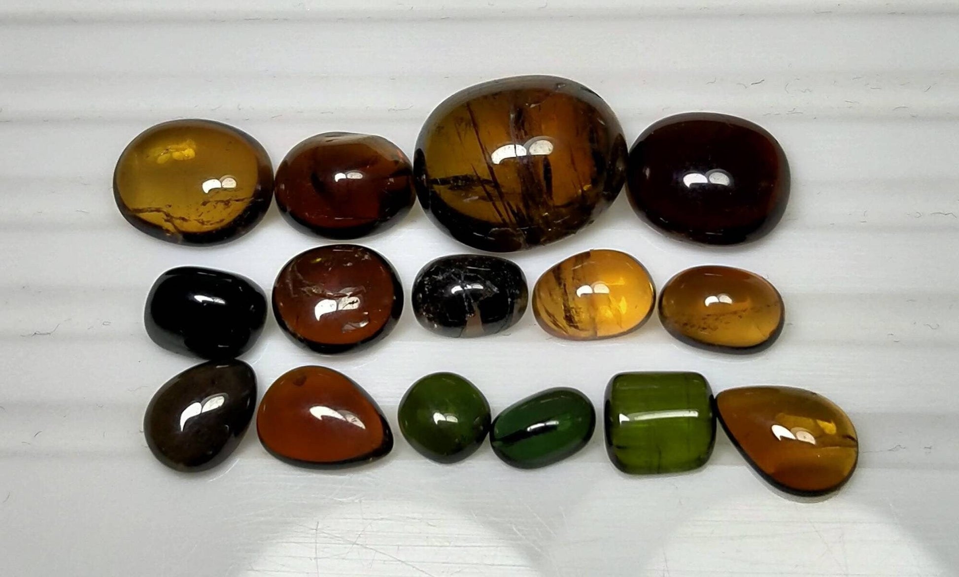 ARSAA GEMS AND MINERALSNatural good quality ring size multicolore tourmaline cabochons - Premium  from ARSAA GEMS AND MINERALS - Just $78.00! Shop now at ARSAA GEMS AND MINERALS