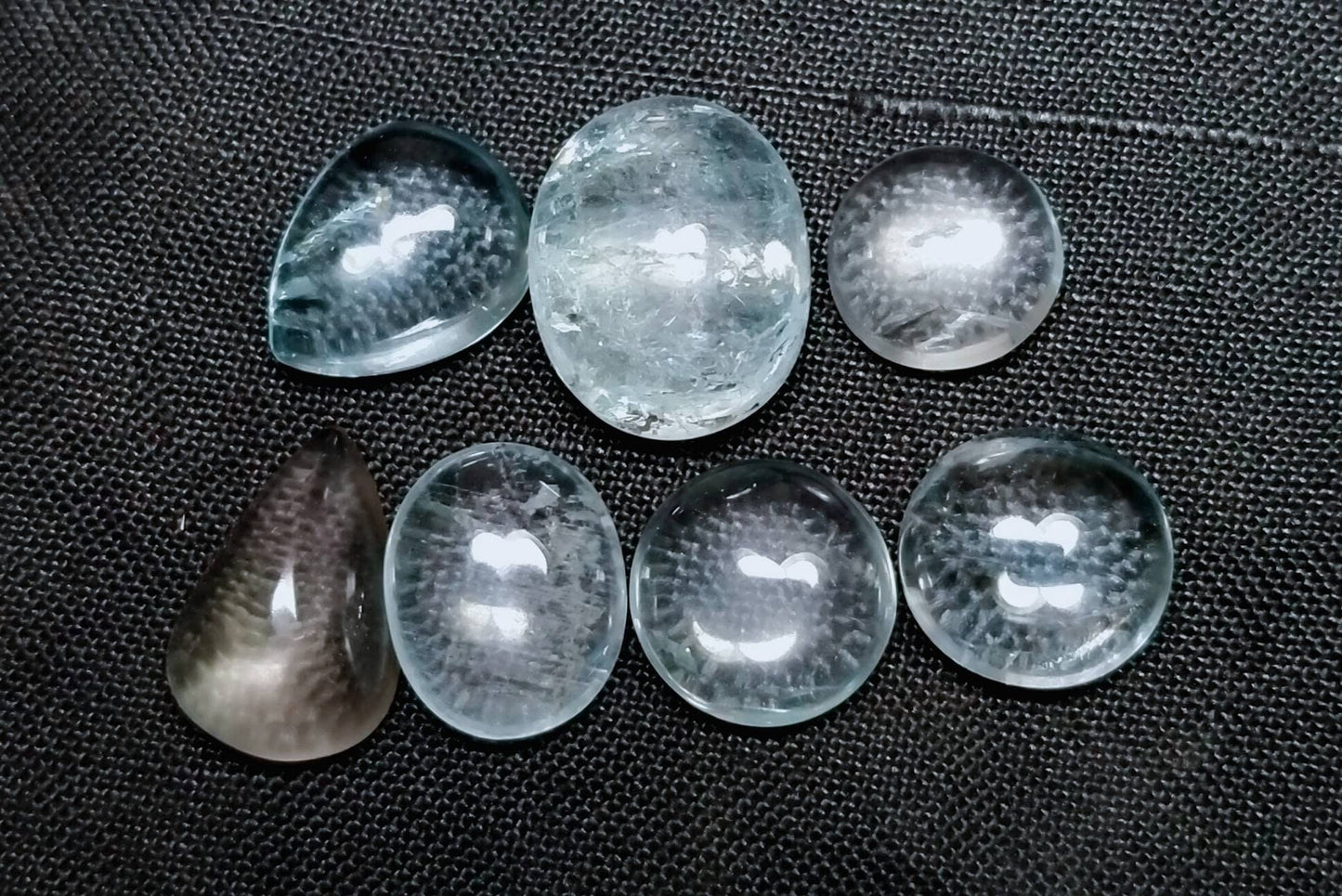 ARSAA GEMS AND MINERALSNatural good quality ring sizes aquamarine cabochons - Premium  from ARSAA GEMS AND MINERALS - Just $35.00! Shop now at ARSAA GEMS AND MINERALS