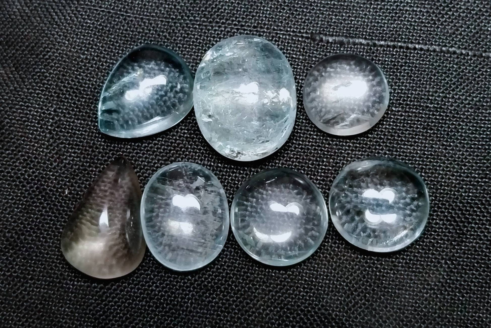 ARSAA GEMS AND MINERALSNatural good quality ring sizes aquamarine cabochons - Premium  from ARSAA GEMS AND MINERALS - Just $35.00! Shop now at ARSAA GEMS AND MINERALS