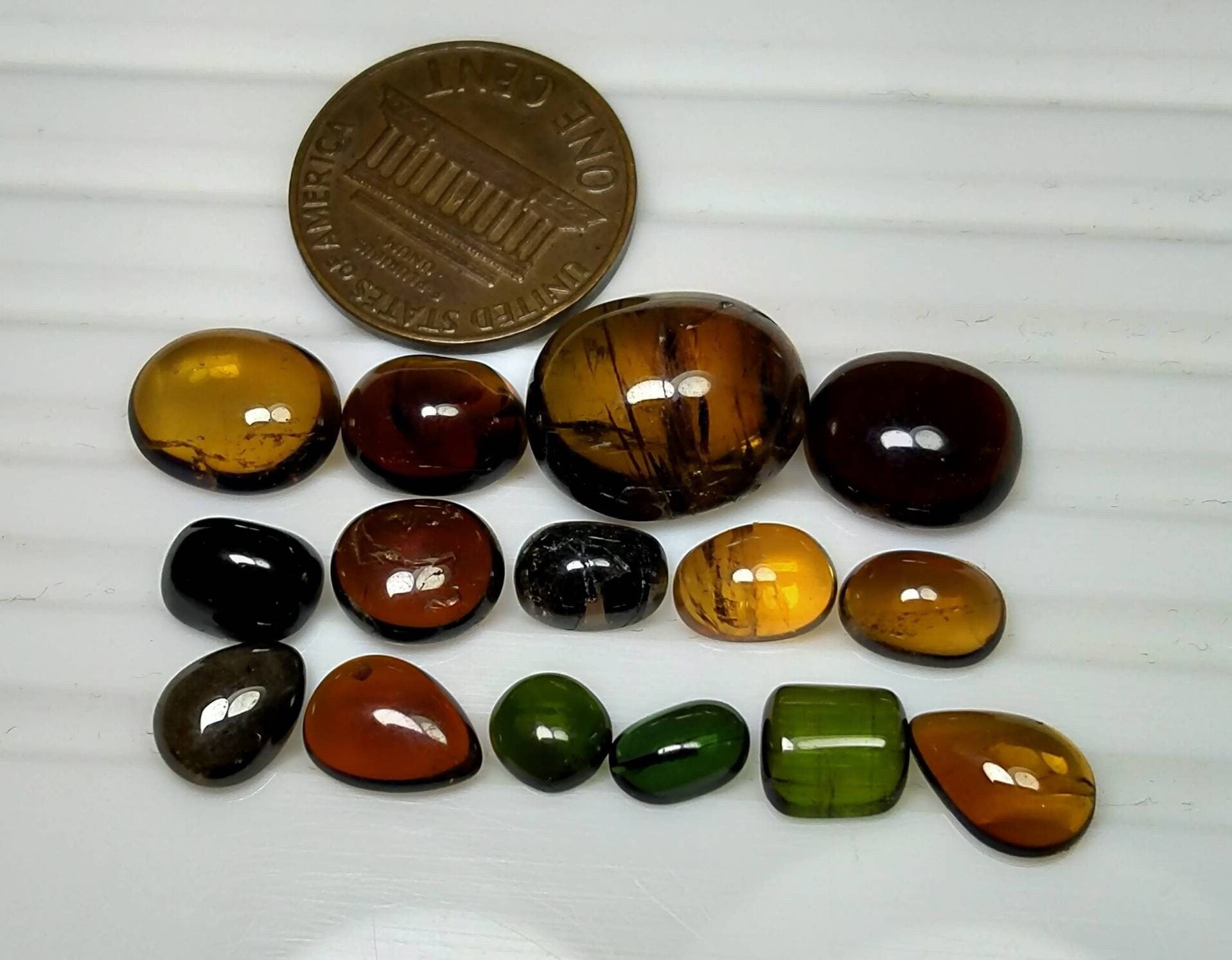 ARSAA GEMS AND MINERALSNatural good quality ring size multicolore tourmaline cabochons - Premium  from ARSAA GEMS AND MINERALS - Just $78.00! Shop now at ARSAA GEMS AND MINERALS