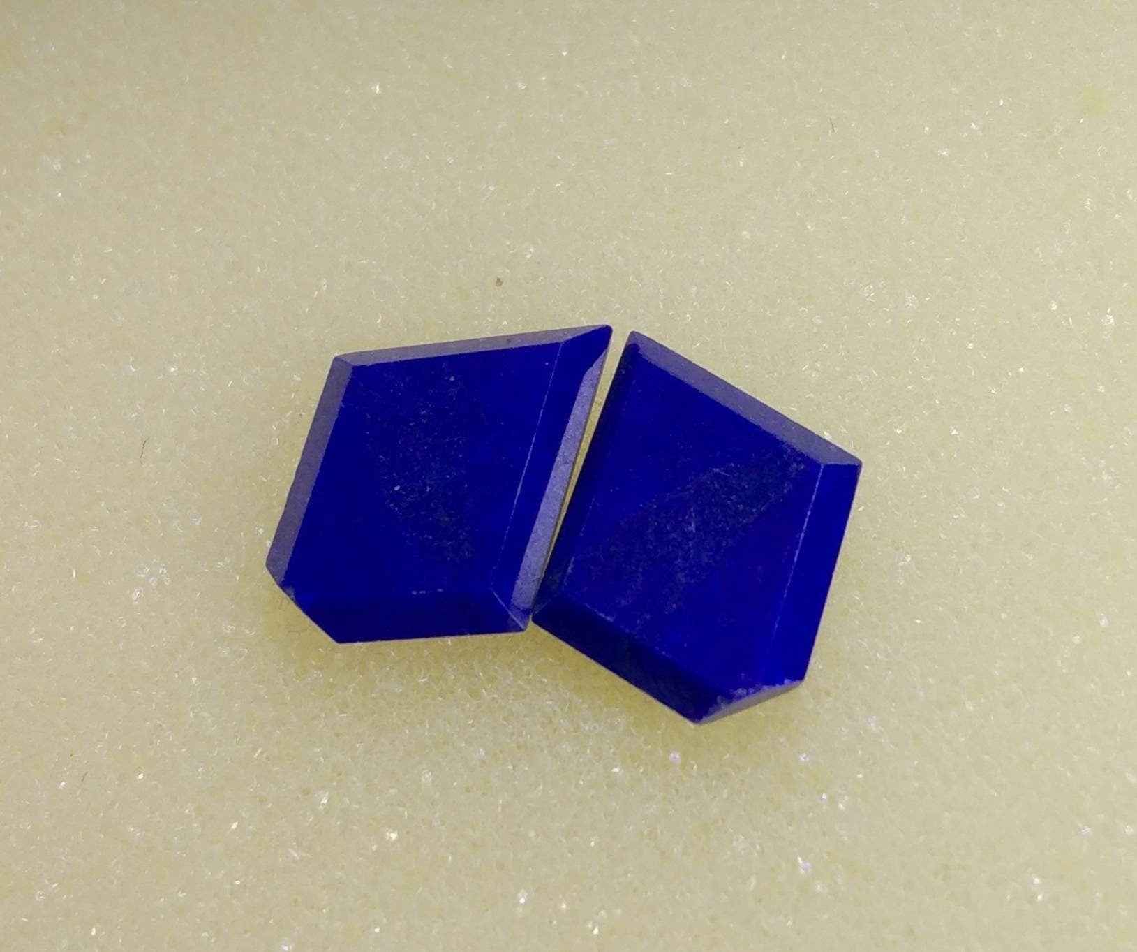 ARSAA GEMS AND MINERALSNatural fine quality beautiful 8 carats pair of lapis lazuli cabochons - Premium  from ARSAA GEMS AND MINERALS - Just $15.00! Shop now at ARSAA GEMS AND MINERALS
