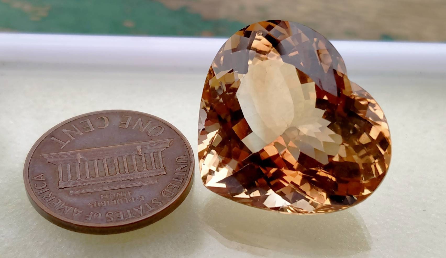 ARSAA GEMS AND MINERALSNatural good quality beautiful heated heart shape 39 carats topaz loose gem - Premium  from ARSAA GEMS AND MINERALS - Just $170.00! Shop now at ARSAA GEMS AND MINERALS
