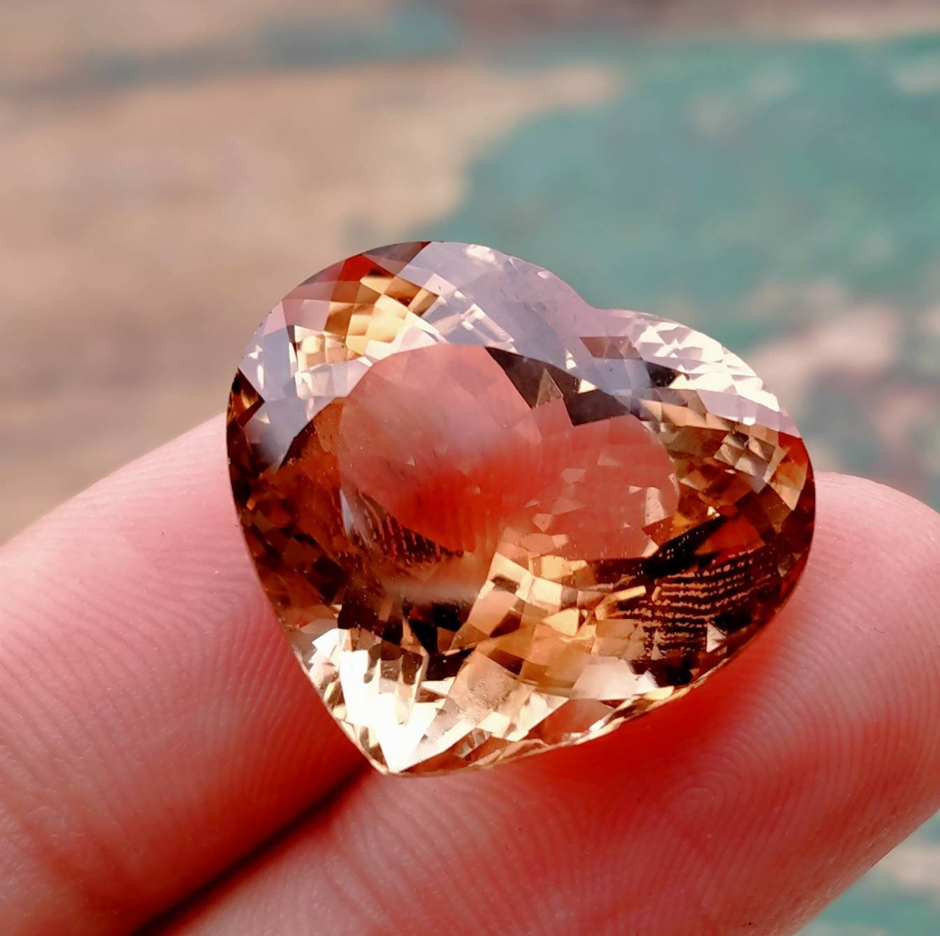 ARSAA GEMS AND MINERALSNatural good quality beautiful heated heart shape 39 carats topaz loose gem - Premium  from ARSAA GEMS AND MINERALS - Just $170.00! Shop now at ARSAA GEMS AND MINERALS