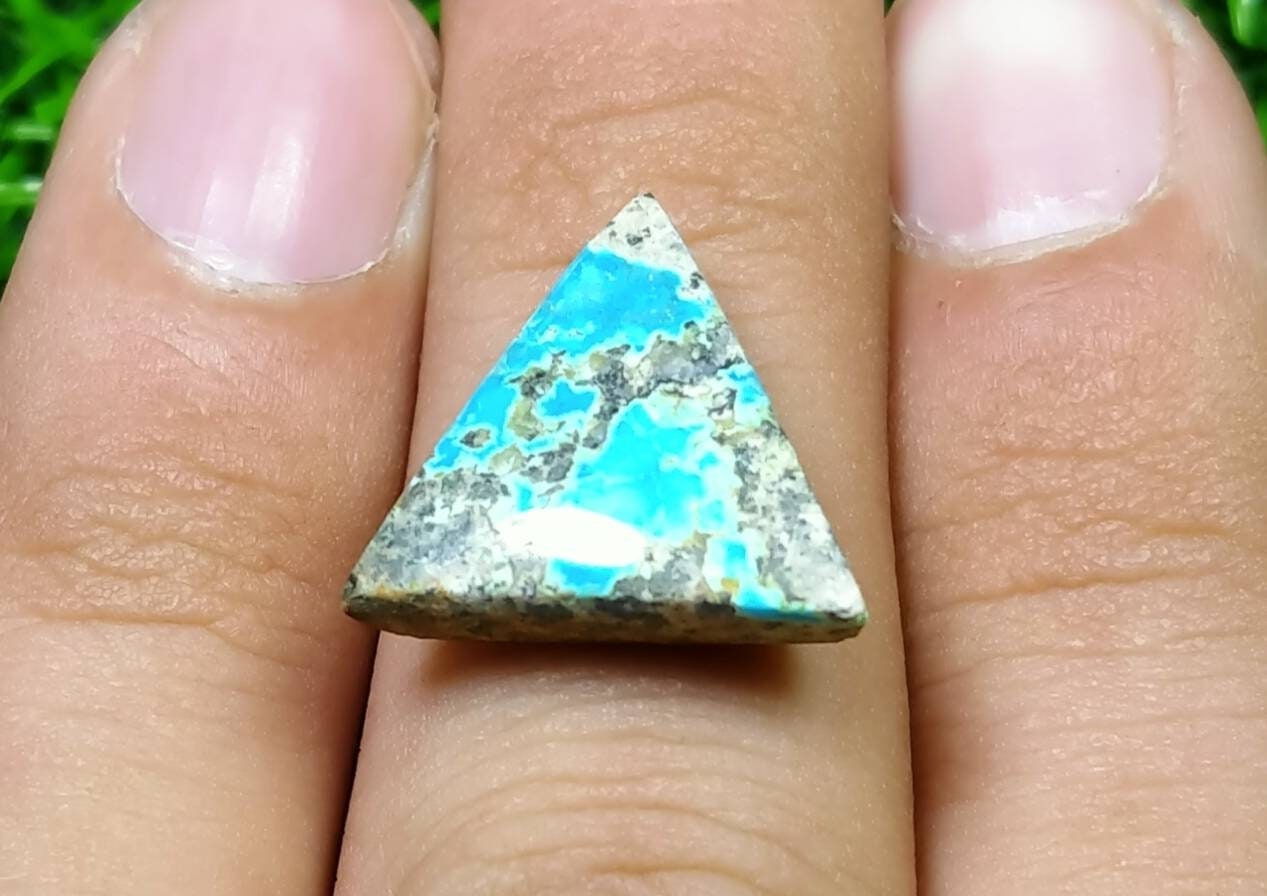 ARSAA GEMS AND MINERALSNatural good quality ring size traingle shape turquoise cabochon - Premium  from ARSAA GEMS AND MINERALS - Just $15.00! Shop now at ARSAA GEMS AND MINERALS
