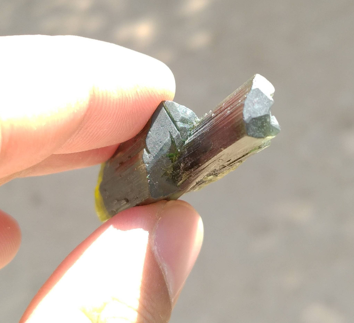 ARSAA GEMS AND MINERALSNatural top quality beautiful 14 grams double terminated double sided green cap Tourmaline crystal - Premium  from ARSAA GEMS AND MINERALS - Just $70.00! Shop now at ARSAA GEMS AND MINERALS