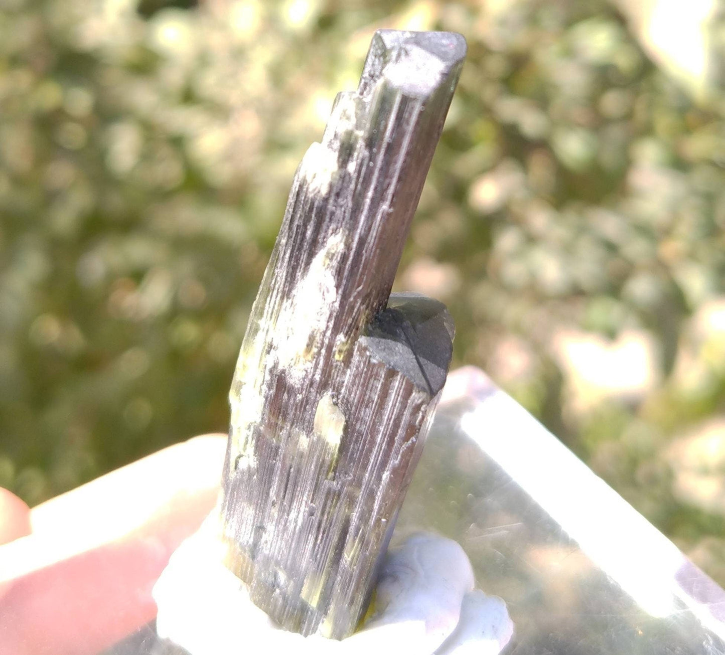 ARSAA GEMS AND MINERALSNatural top quality beautiful 14 grams double terminated double sided green cap Tourmaline crystal - Premium  from ARSAA GEMS AND MINERALS - Just $70.00! Shop now at ARSAA GEMS AND MINERALS